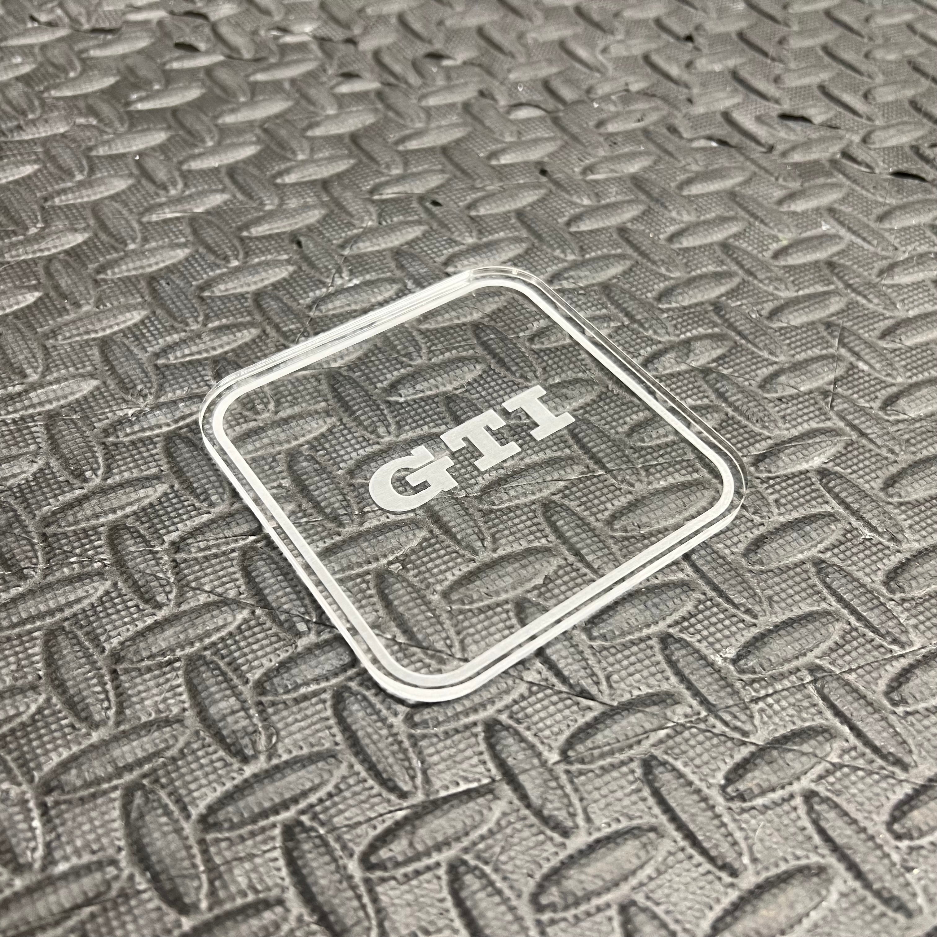 Dessous de verre gravé au laser - Différents logos