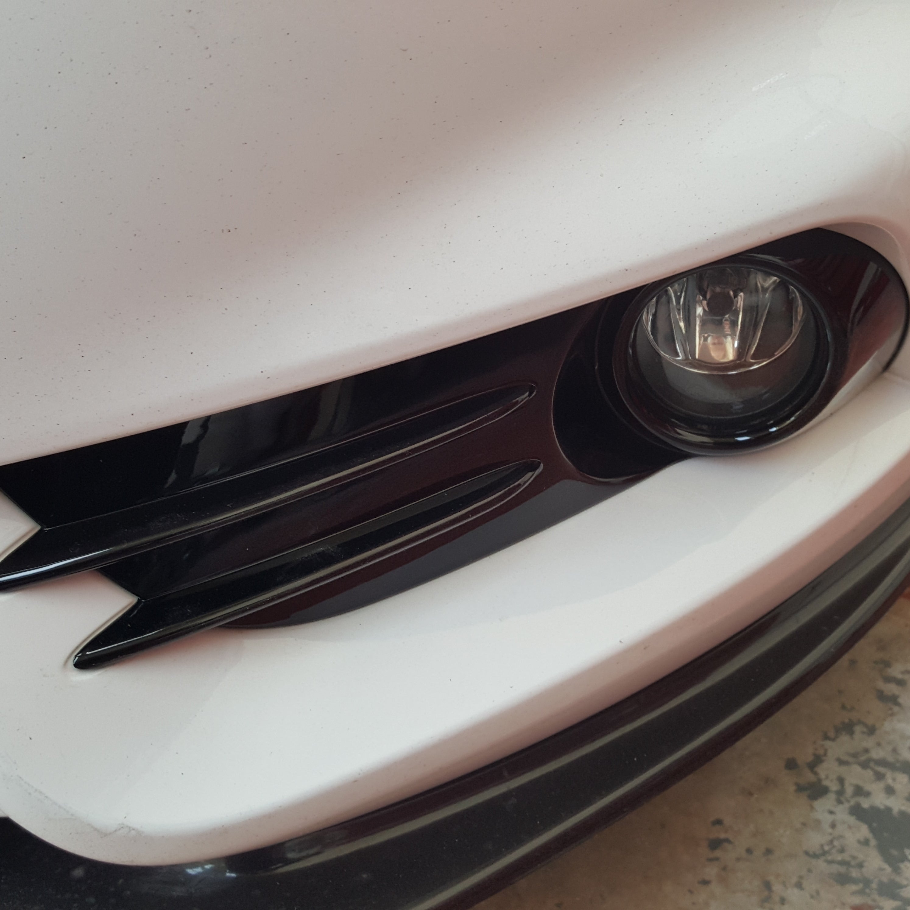 Genuine Ford Mk7.5 Fiesta Fog Light Surrounds - Gloss Black Painted Finish