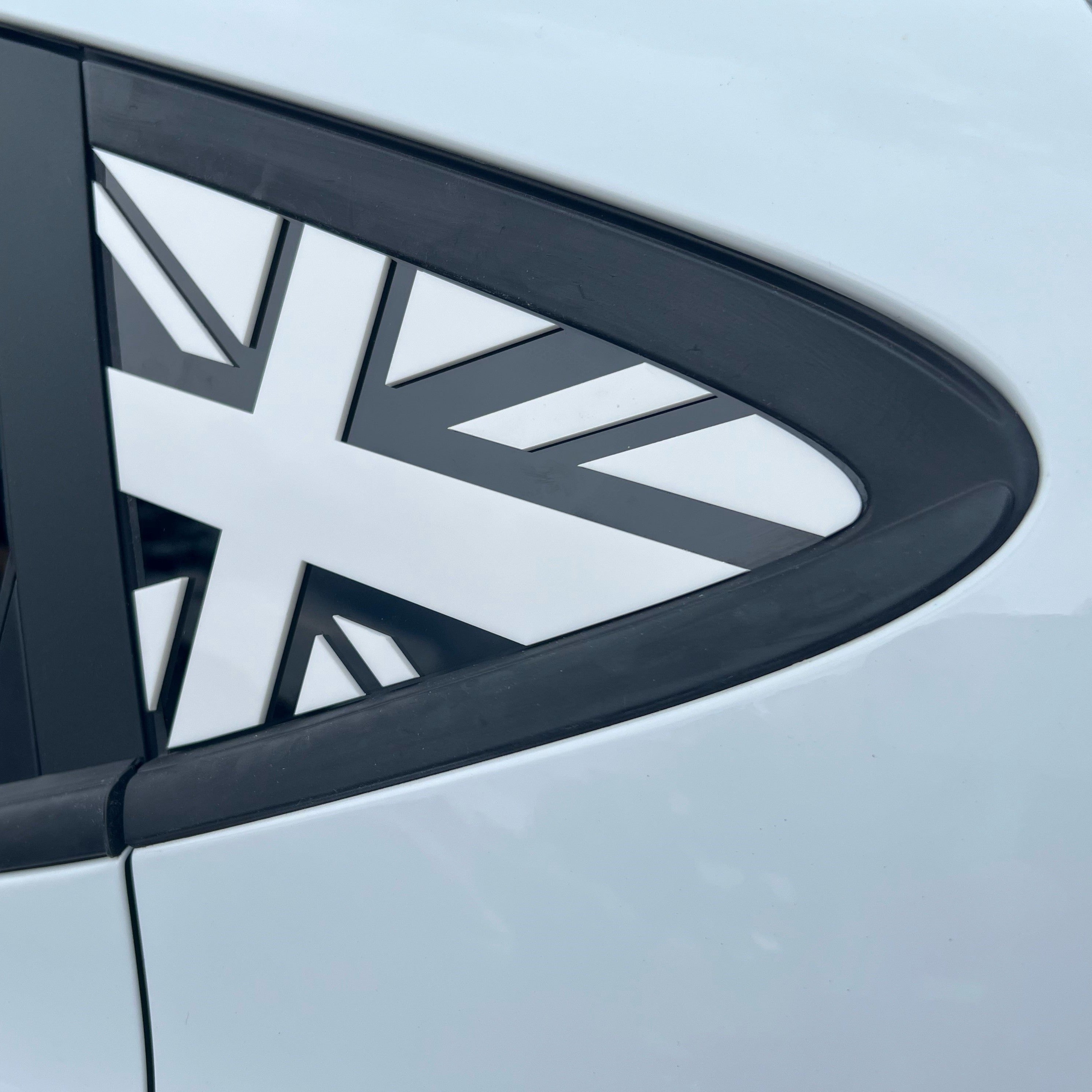 Mk8/8.5 Fiesta Acryl-Heckscheibeneinsätze mit Union Jack