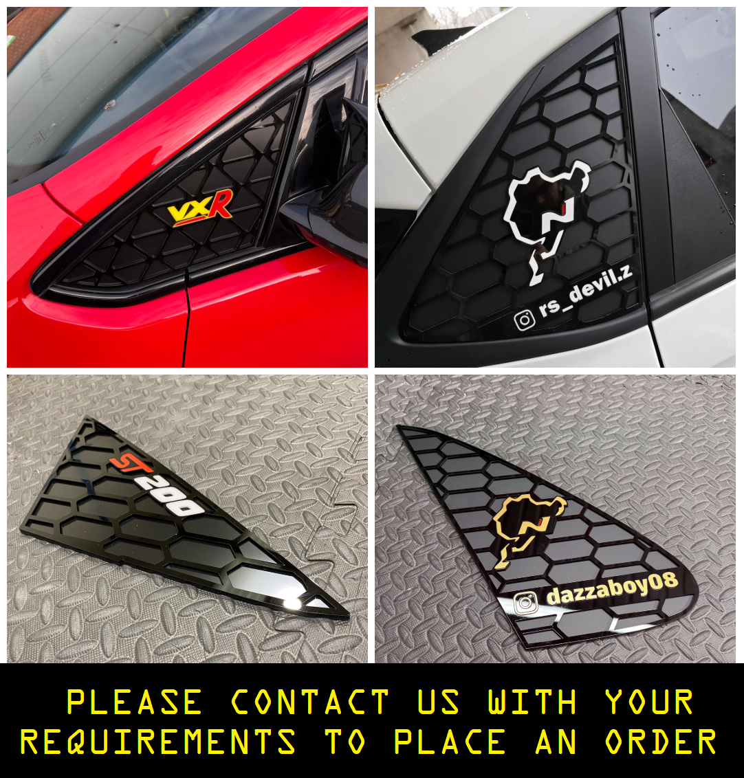 Custom Window Inserts (Pair) - Various Vehicles (POA)