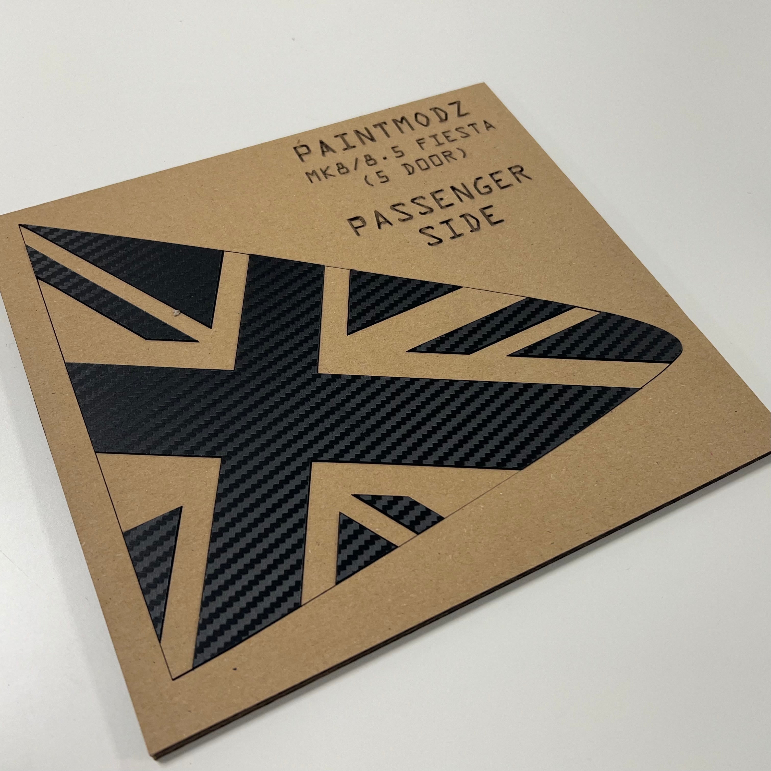Mk8/8.5 Fiesta Acryl-Heckscheibeneinsätze mit Union Jack