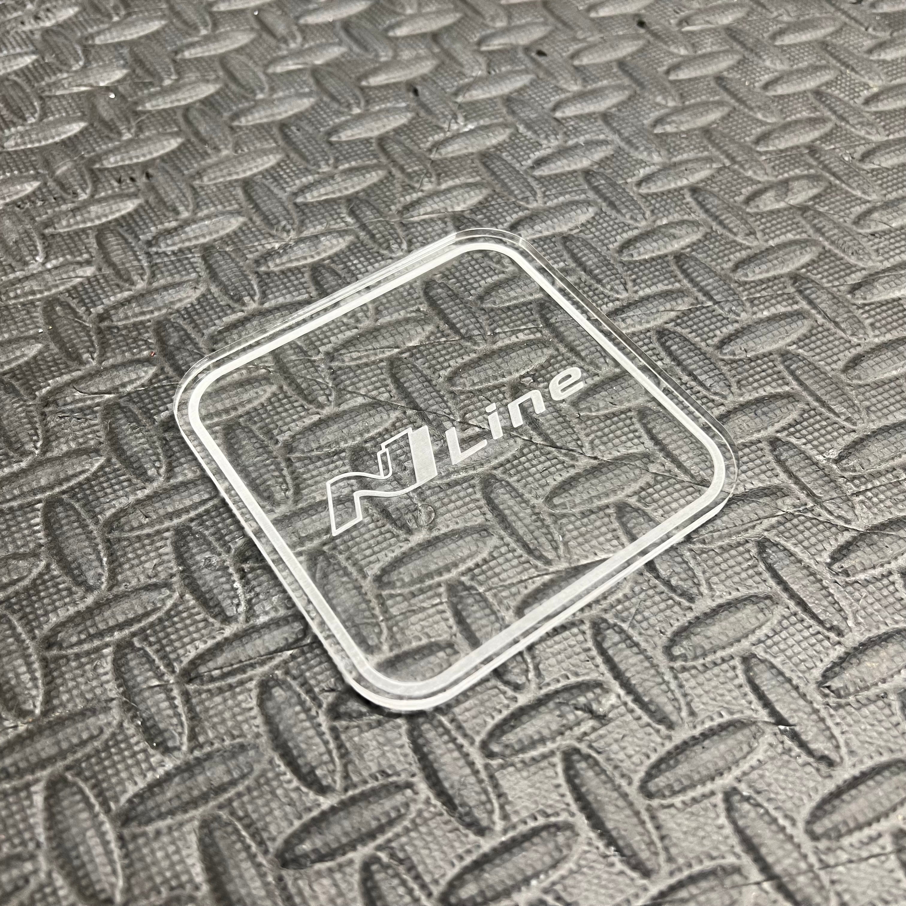 Dessous de verre gravé au laser - Différents logos