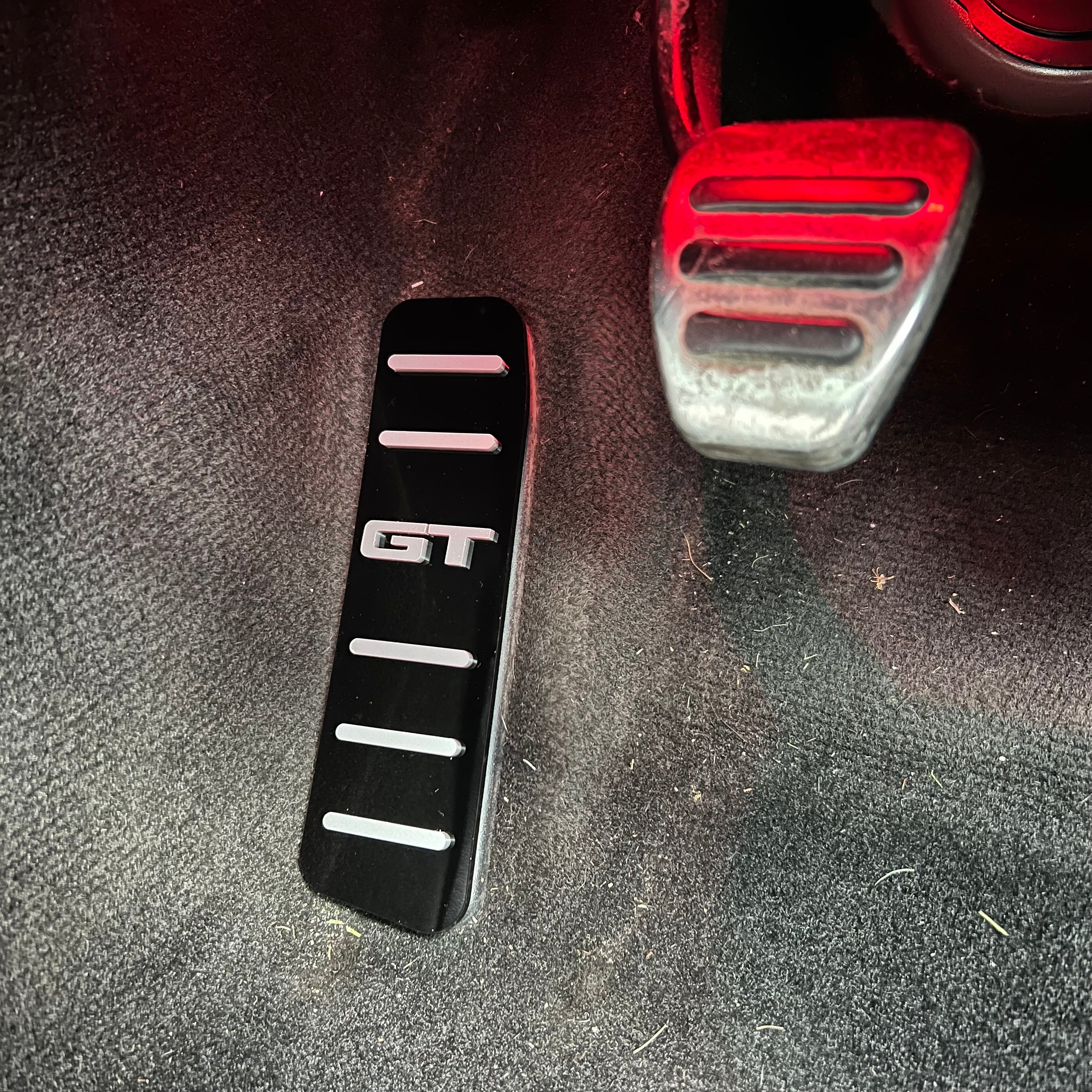 Mustang (6. Generation) Totpedal/Fußrastenplatte (4D-Acryl)