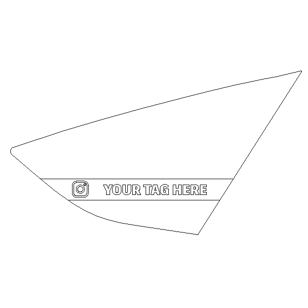 3D Acrylic Rear Quarter Window Art Banner - Mk3/3.5 Focus