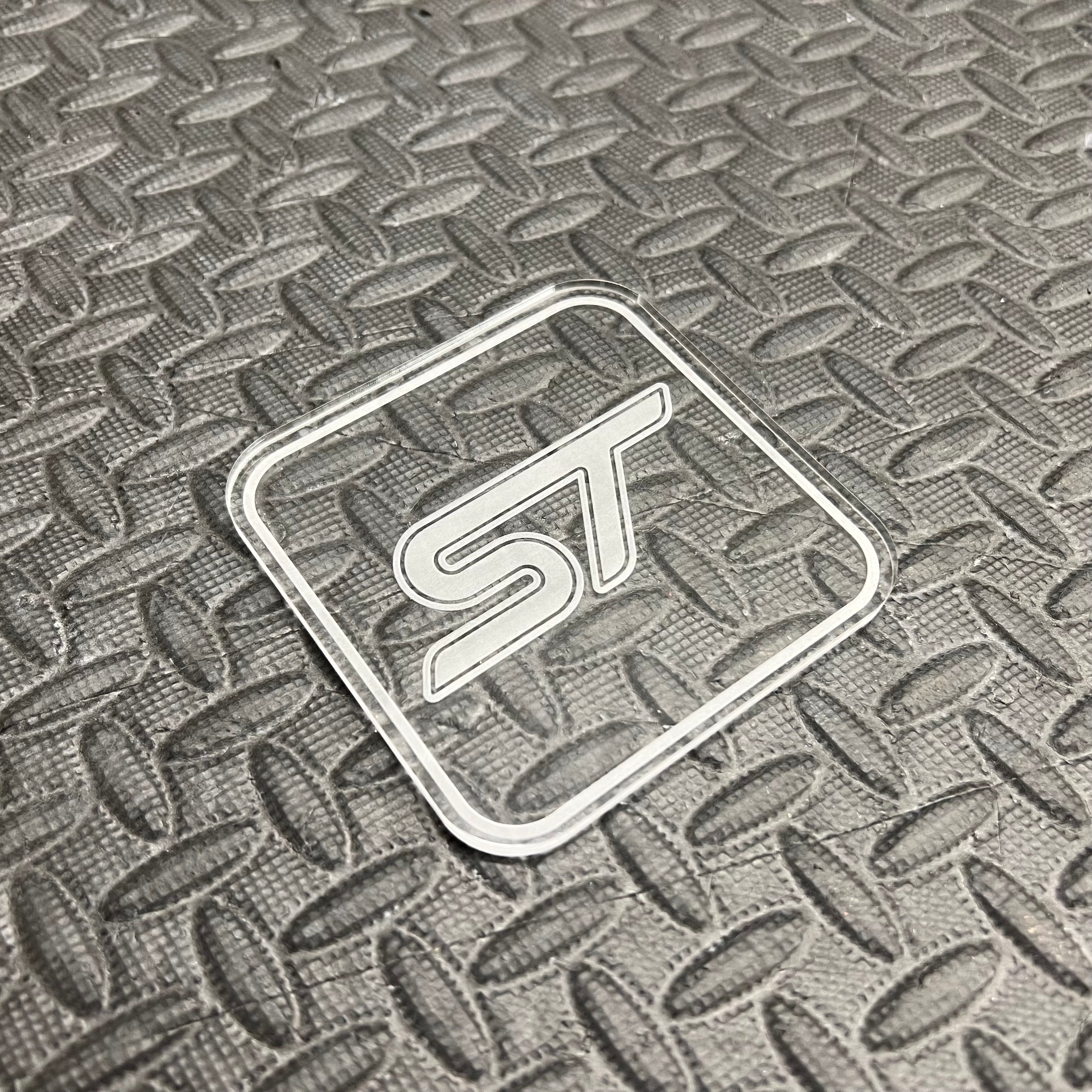 Dessous de verre gravé au laser - Différents logos