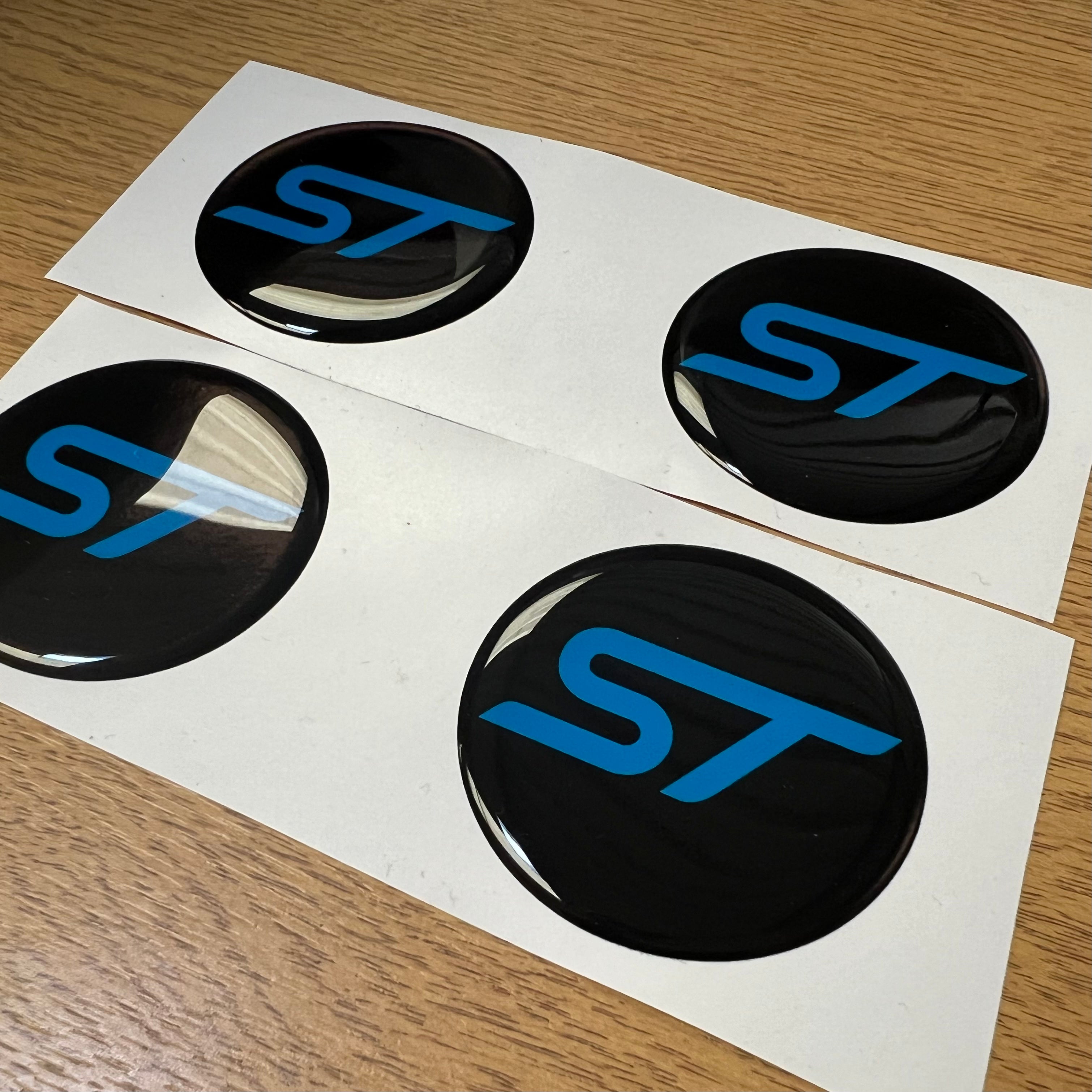 Wheel Centre Cap Gel Overlays for 55mm Centre Caps (Set of Four)