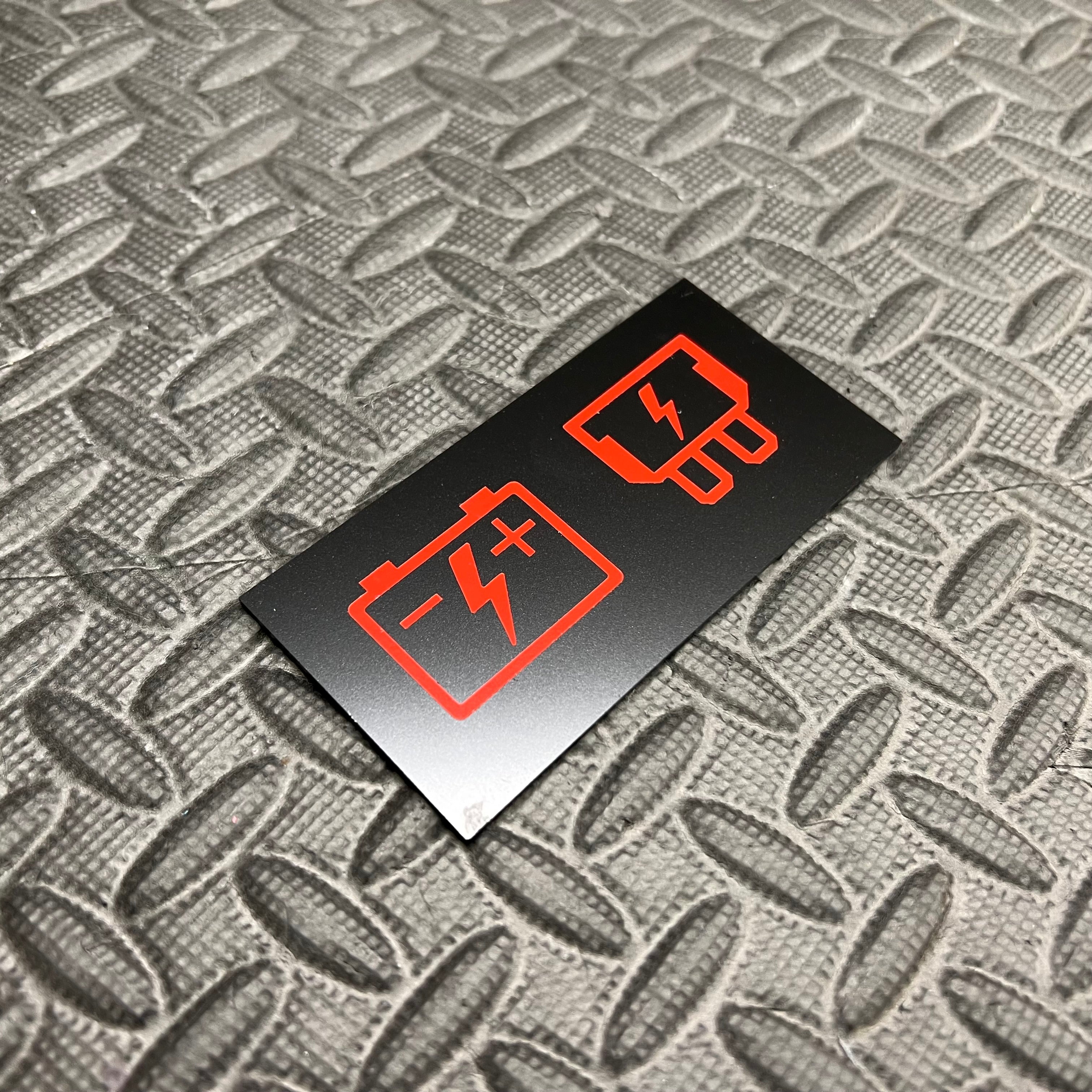 Proform Battery and Fuse Vinyl Sticker Set - Red