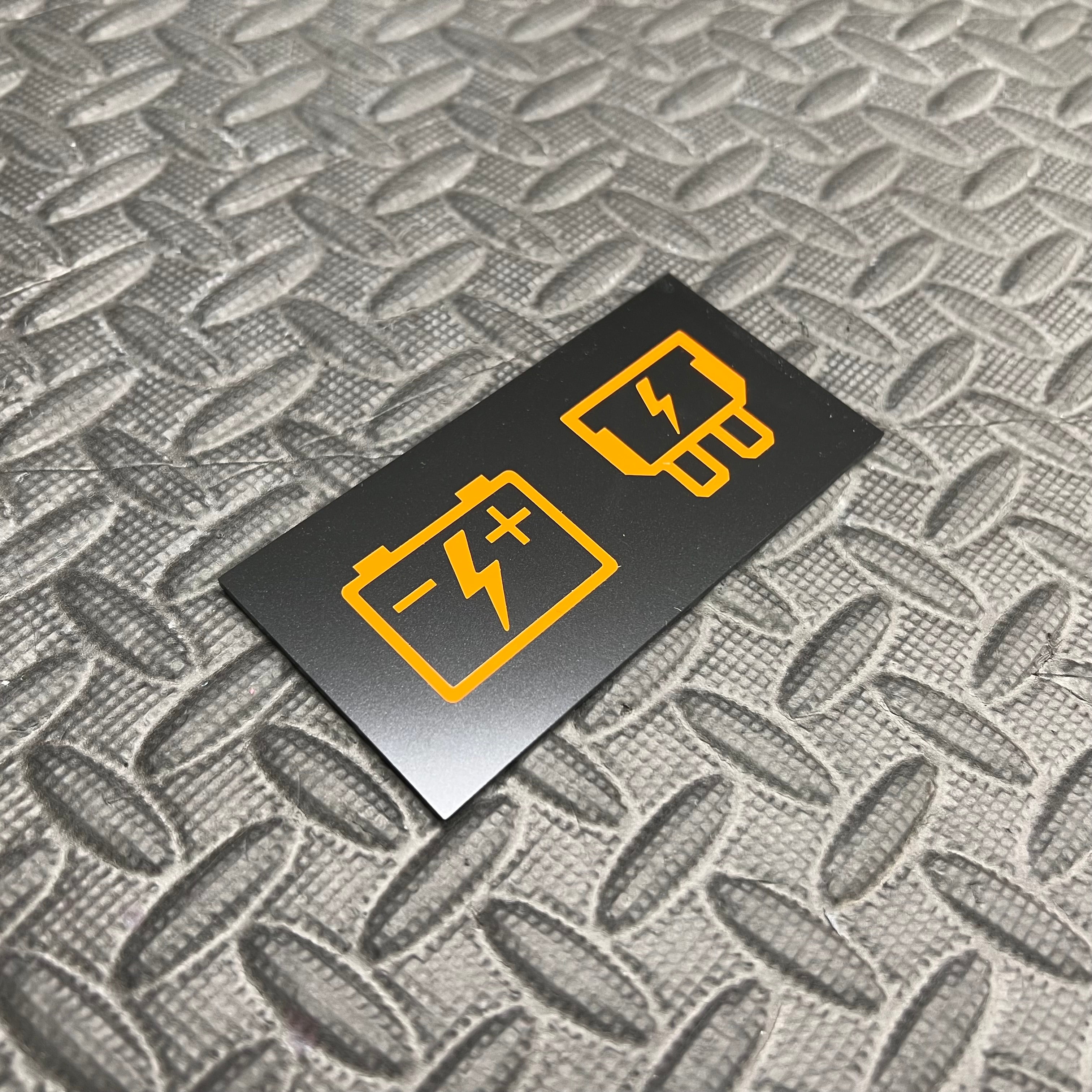 Vinyl-Aufkleber-Set für Batterien und Sicherungen