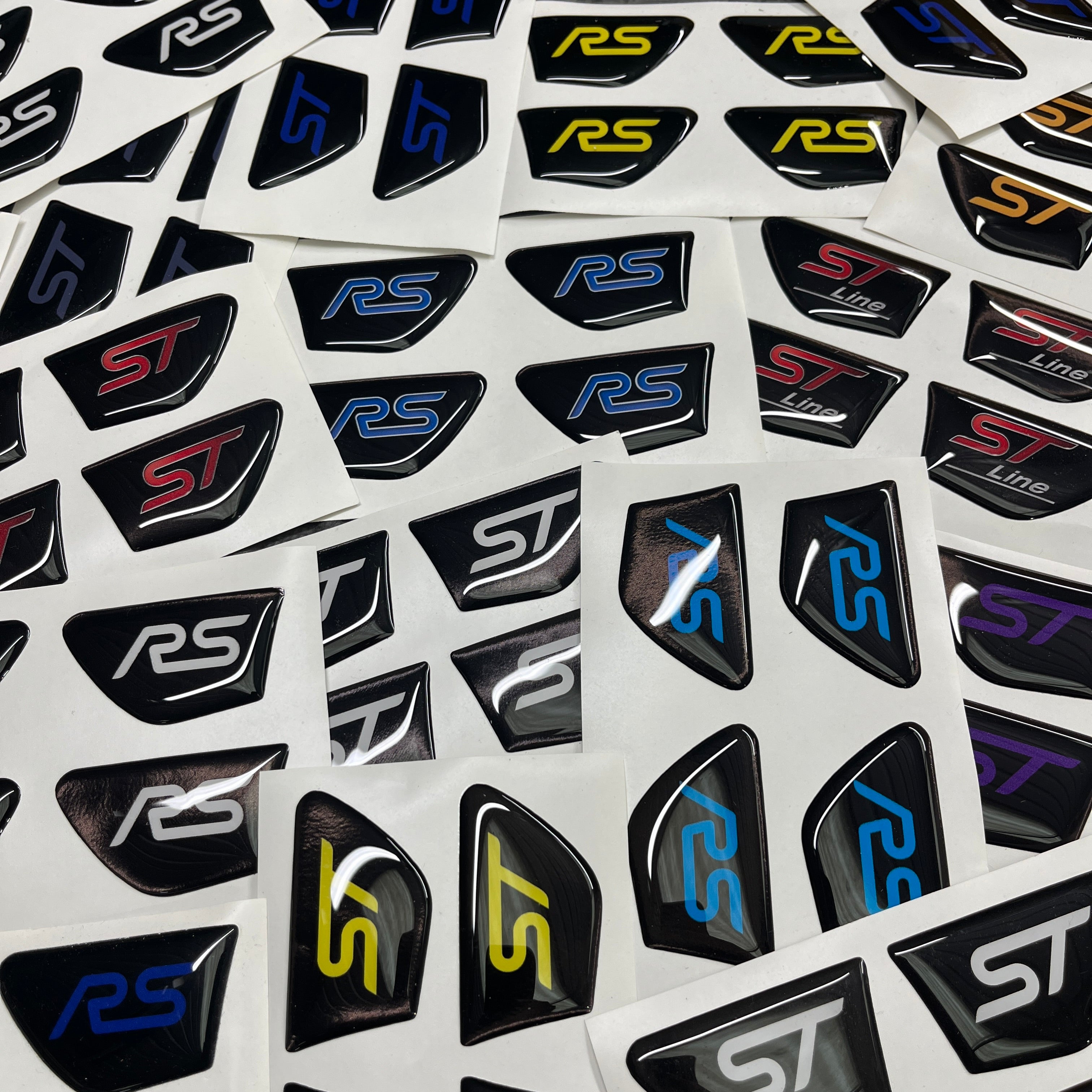 Collection of RS and ST logos on a white background