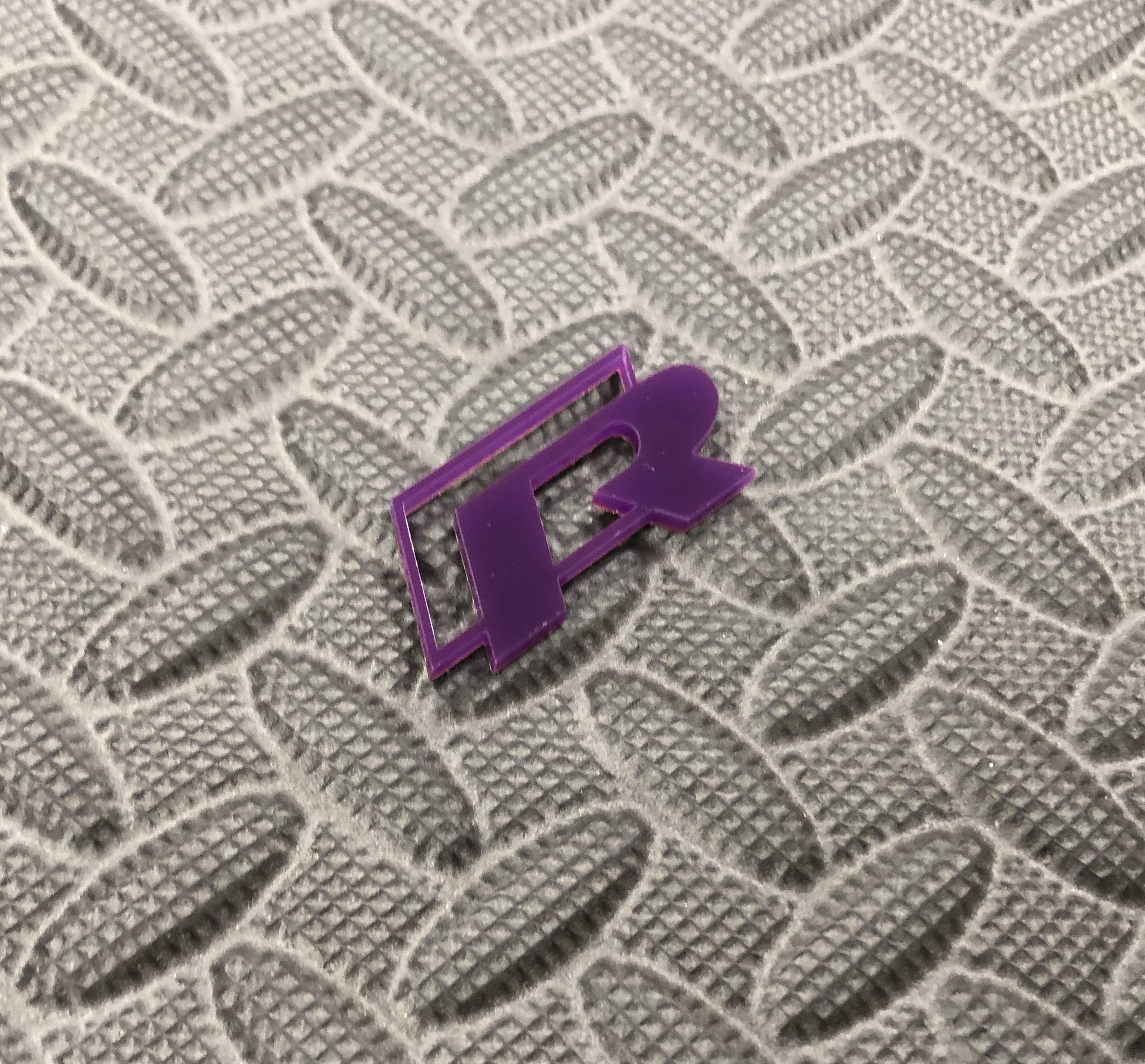 R Logo Acrylic Badge