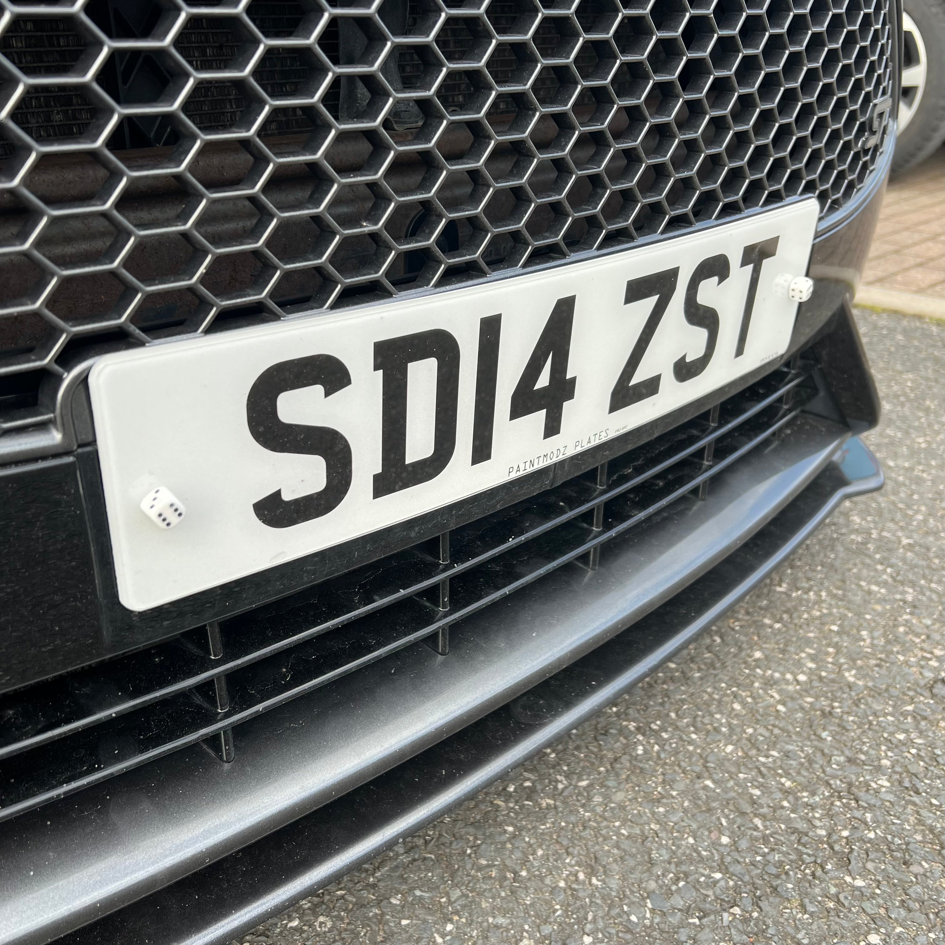 Paintmodz Plates - Printed Number Plates - Road Legal (Standard Size) - Front - Fitted