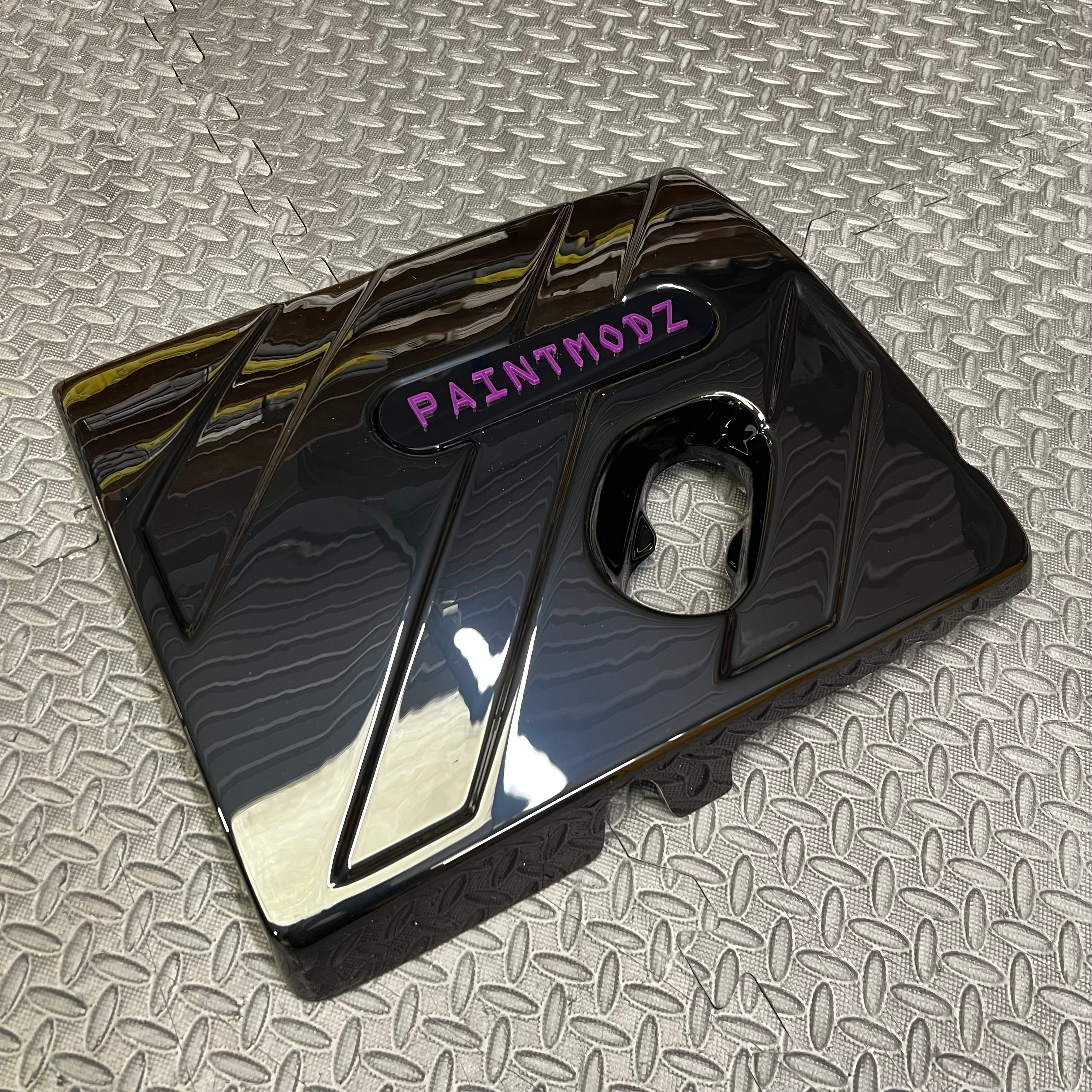 Proform Engine Cover - MK8/8.5 Fiesta ST & Mk2 Puma ST - Gloss Black With Dark Purple/Gloss Black Badge Plate