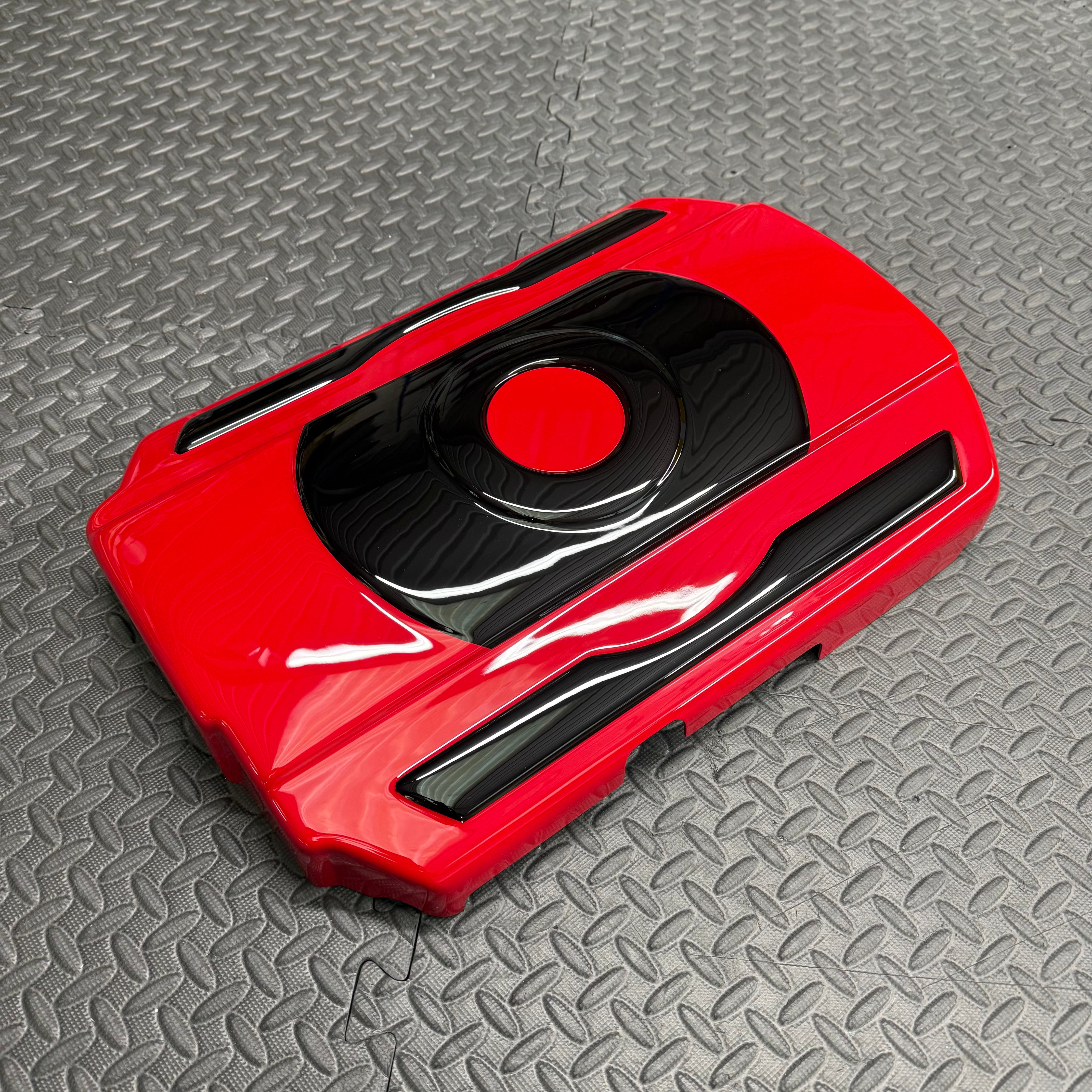 Proform Engine Cover - Mk7/7.5 Golf GTI / R, Painted Tornado Red With Gloss Black Deatiling.