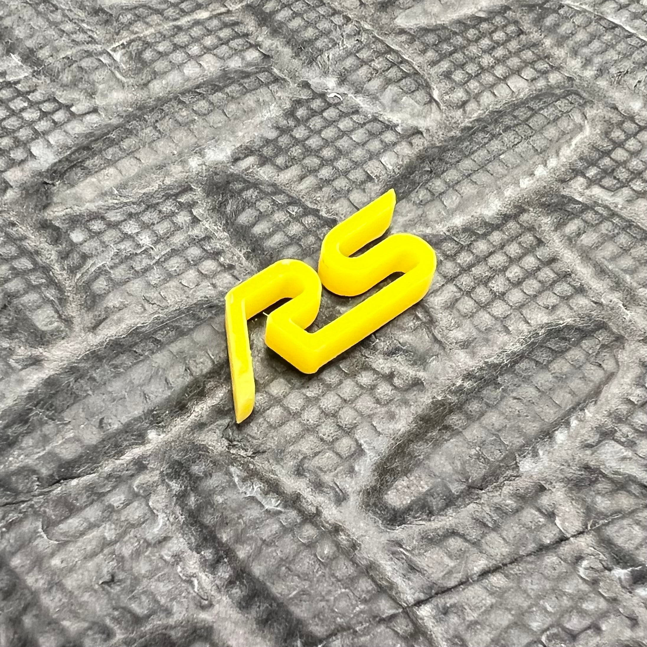 RS Logo Acrylic Badges Yellow