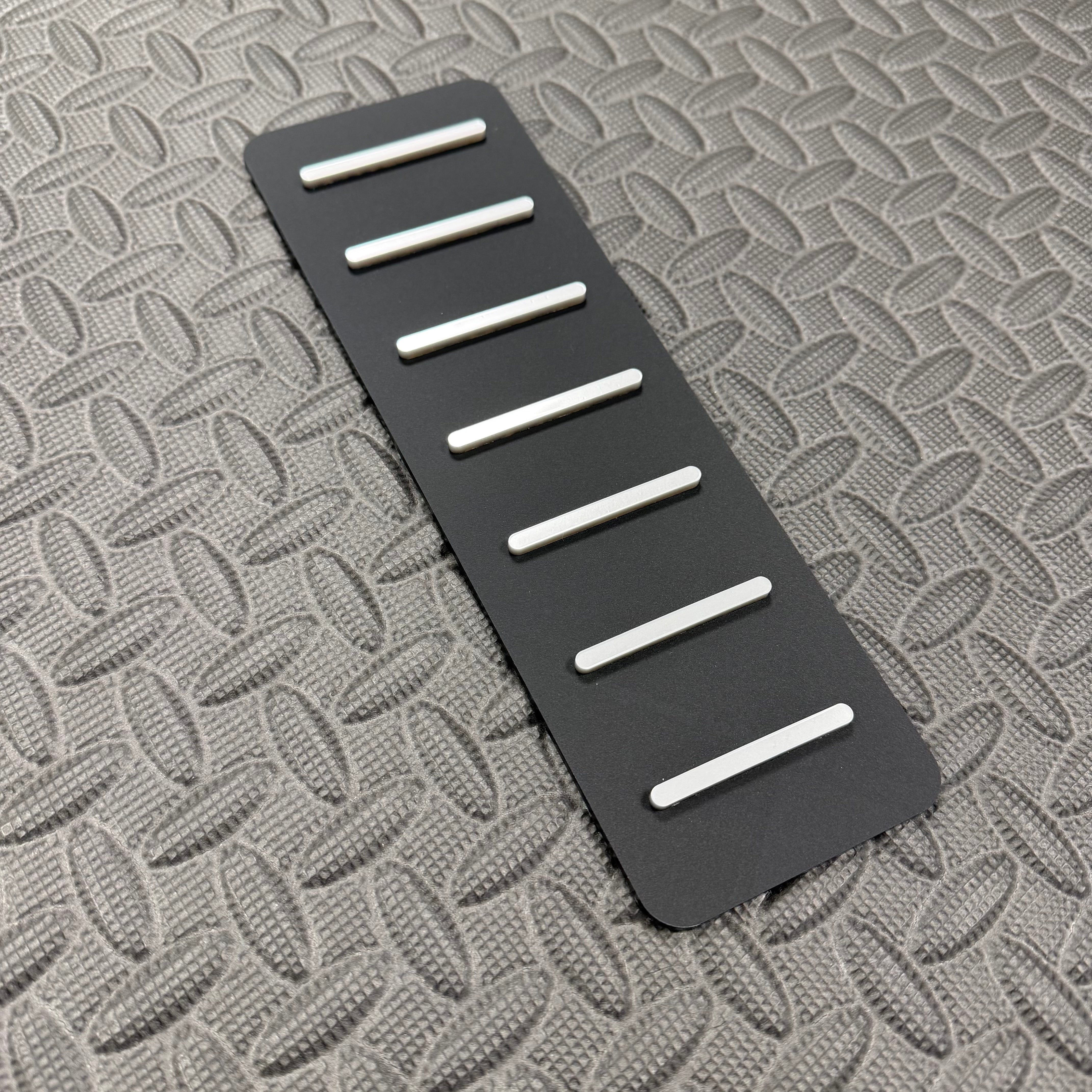 Proform Mk3/3.5 Focus Dead Pedal / Foot Rest Plate, Silver Detail, Satin Black Back Plate