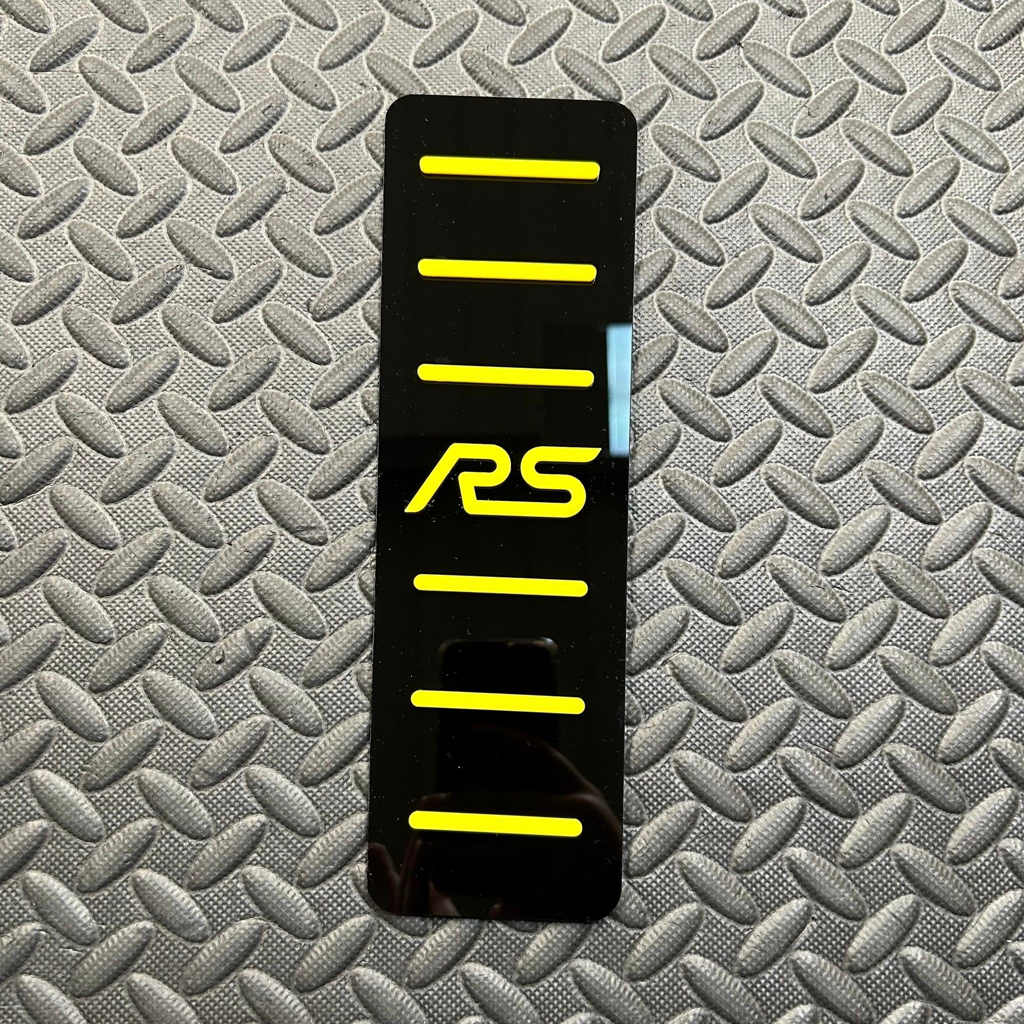 car foot rest plates RS black and yellow