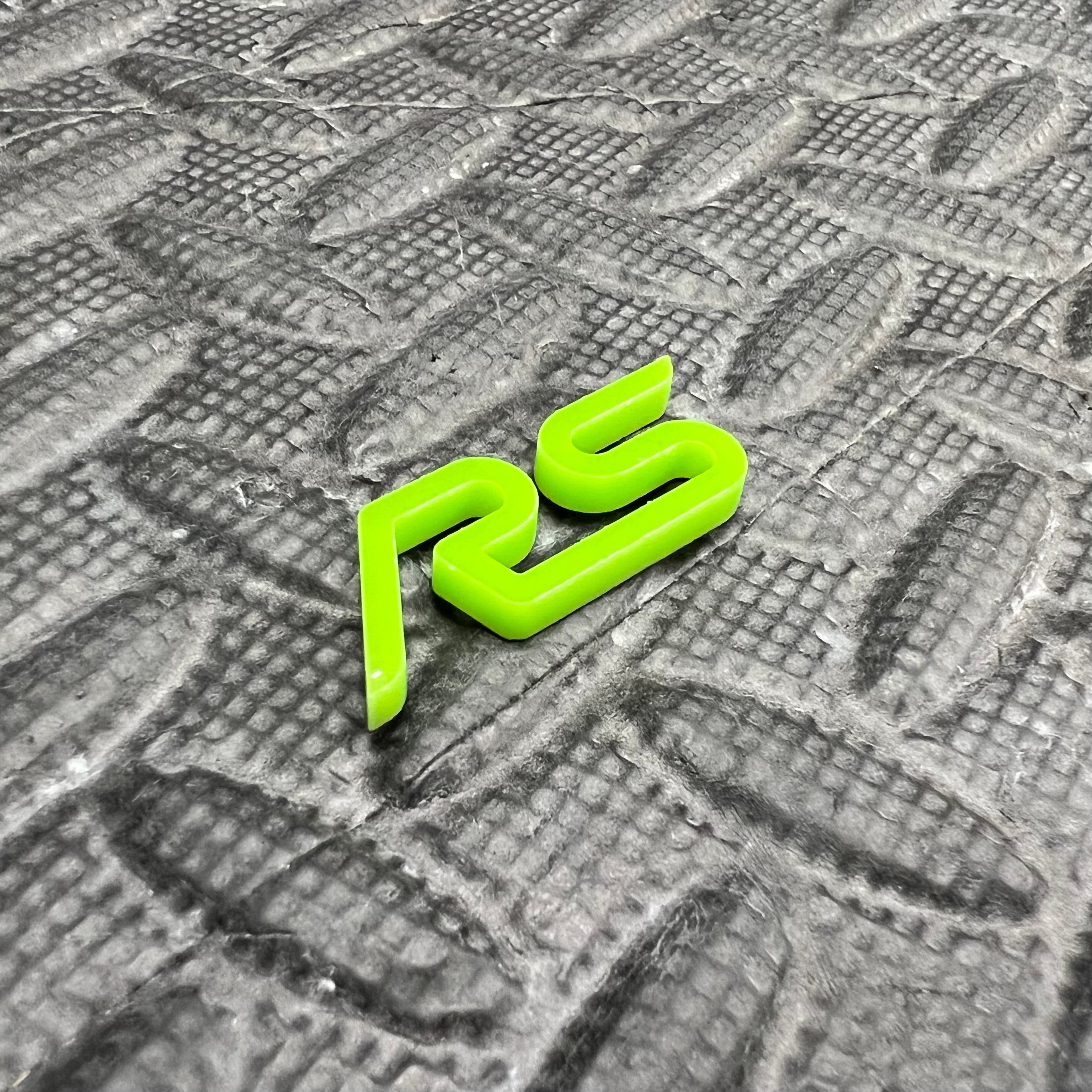 RS Logo Acrylic Badges Lime Green