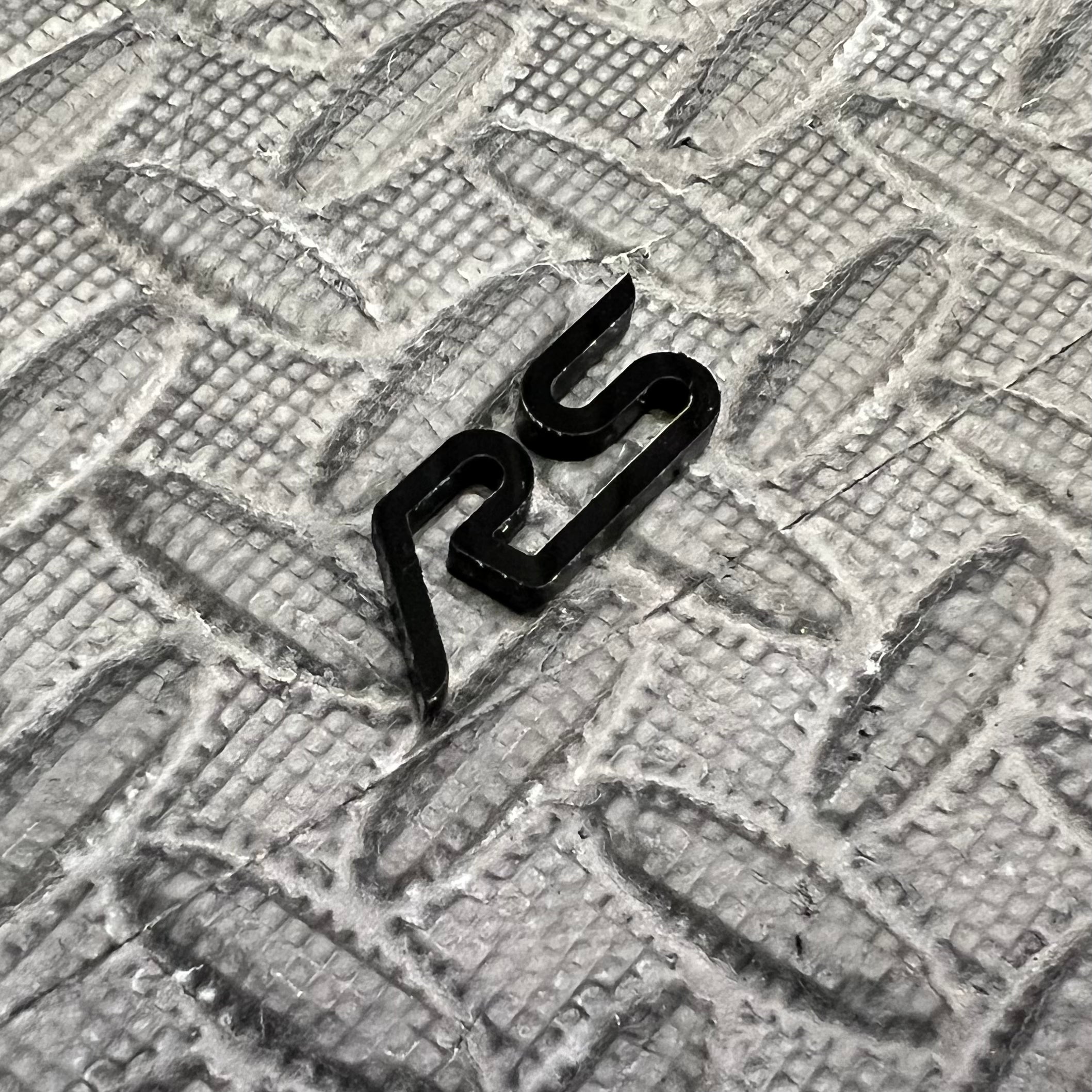 RS Logo Acrylic Badges Black