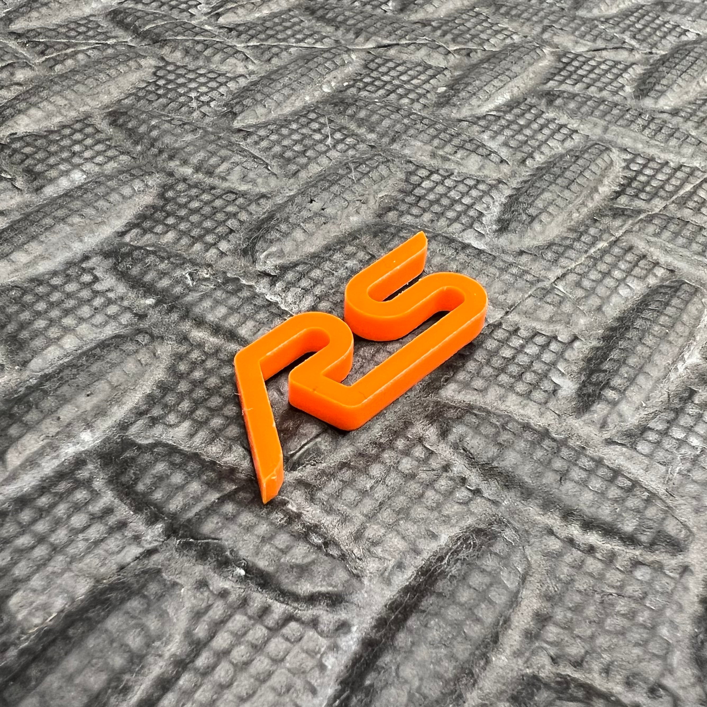 RS Logo Acrylic Badges Orange