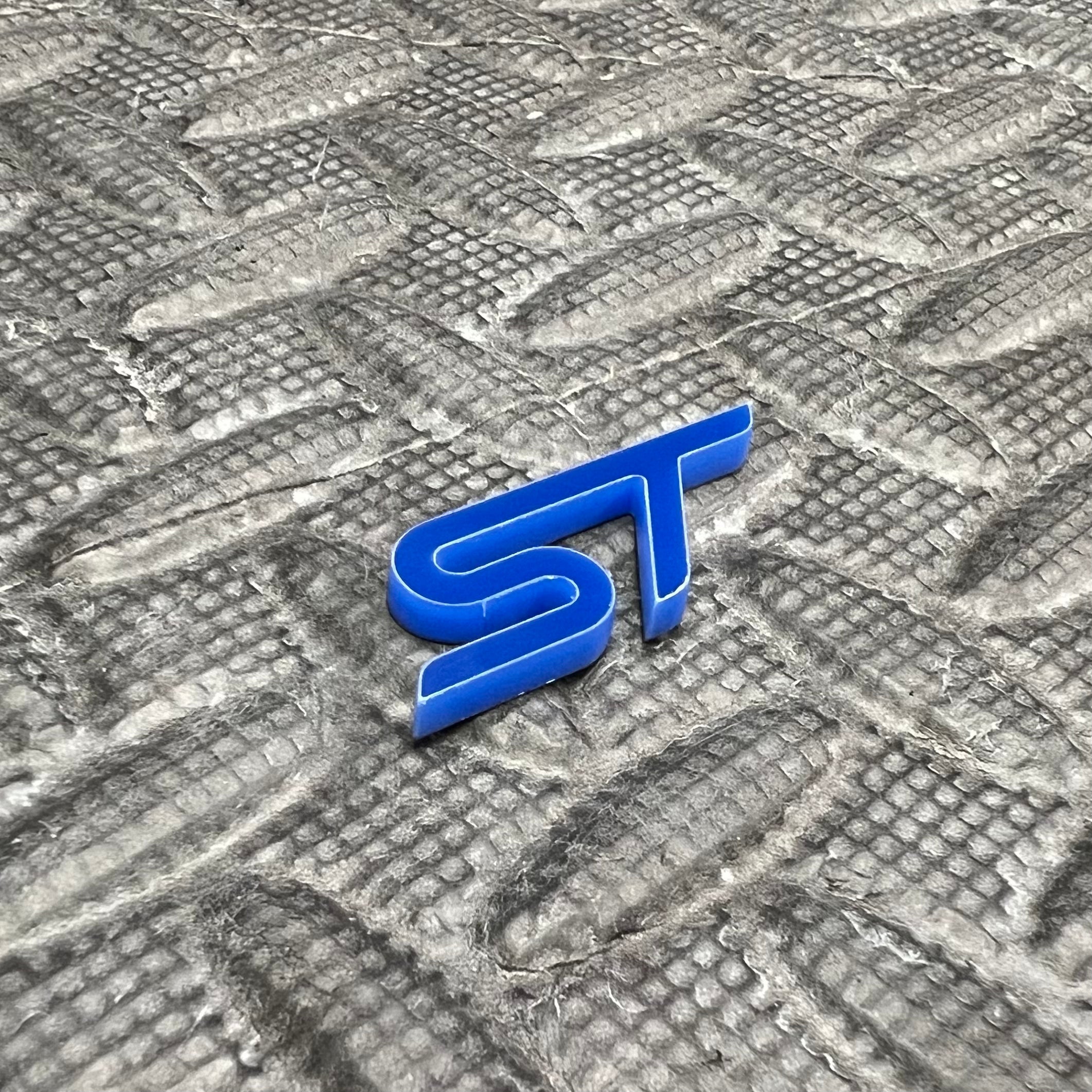 ST Logo Acrylic Badges in blue