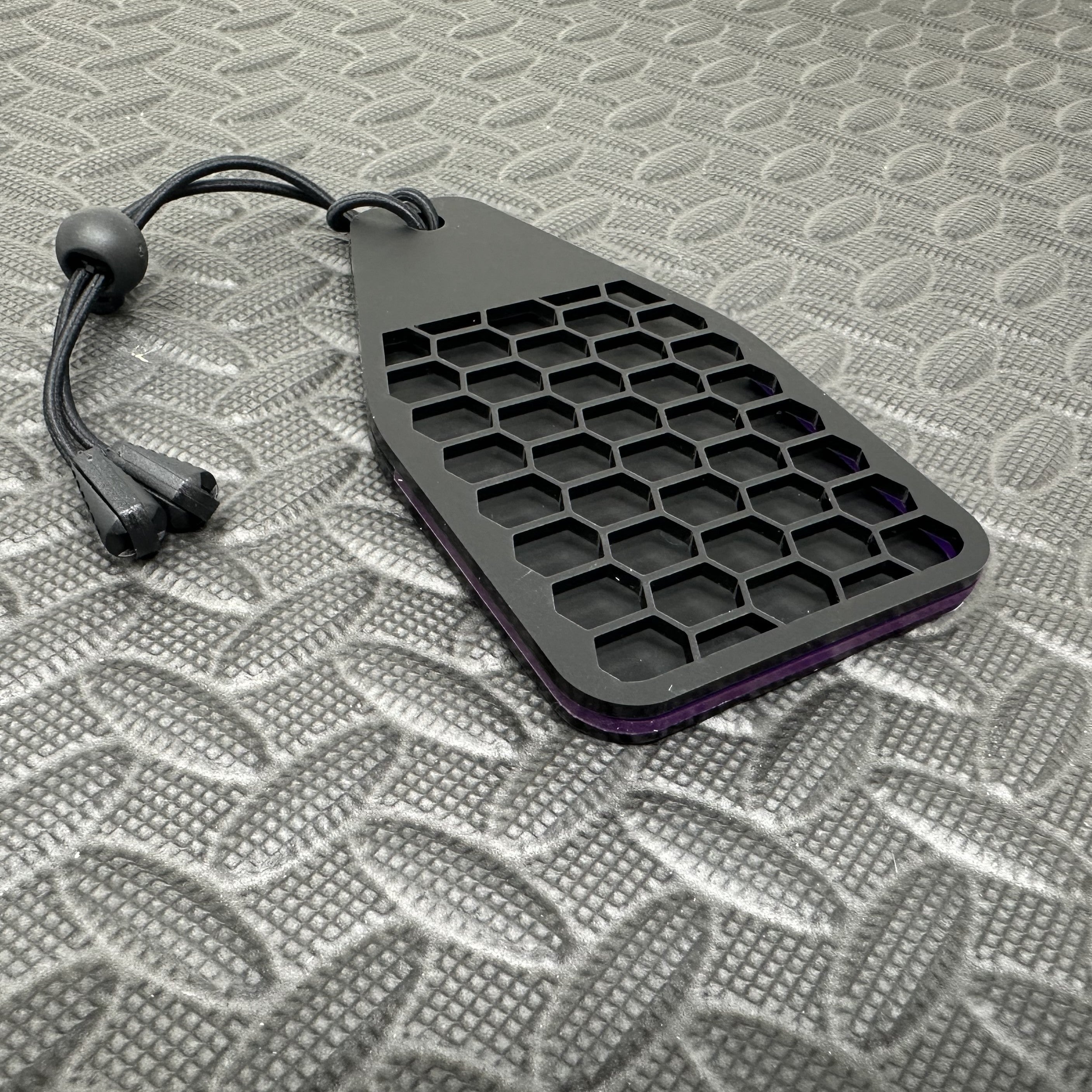 Proform Universal Air Freshener Holder- Satin Hex Pattern With Dark Purple Detail