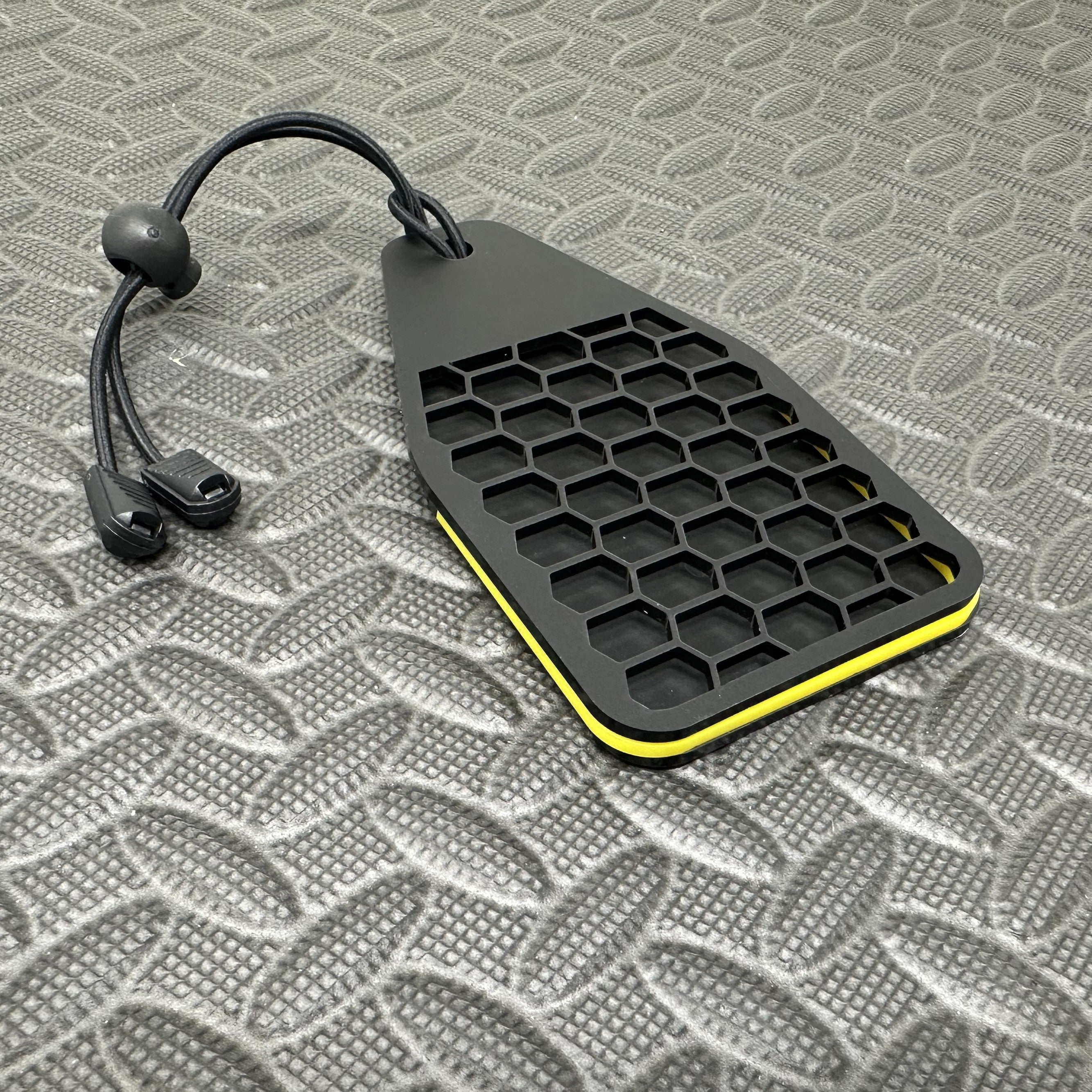 Proform Universal Air Freshener Holder- Satin Hex Pattern With Yellow Detail