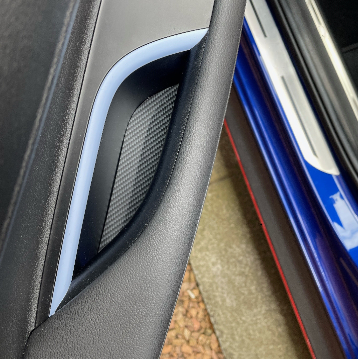 Proform Front Door Handle Inserts - Hyundai i20 - Deluxe Carbon Fibre Effect Plastic