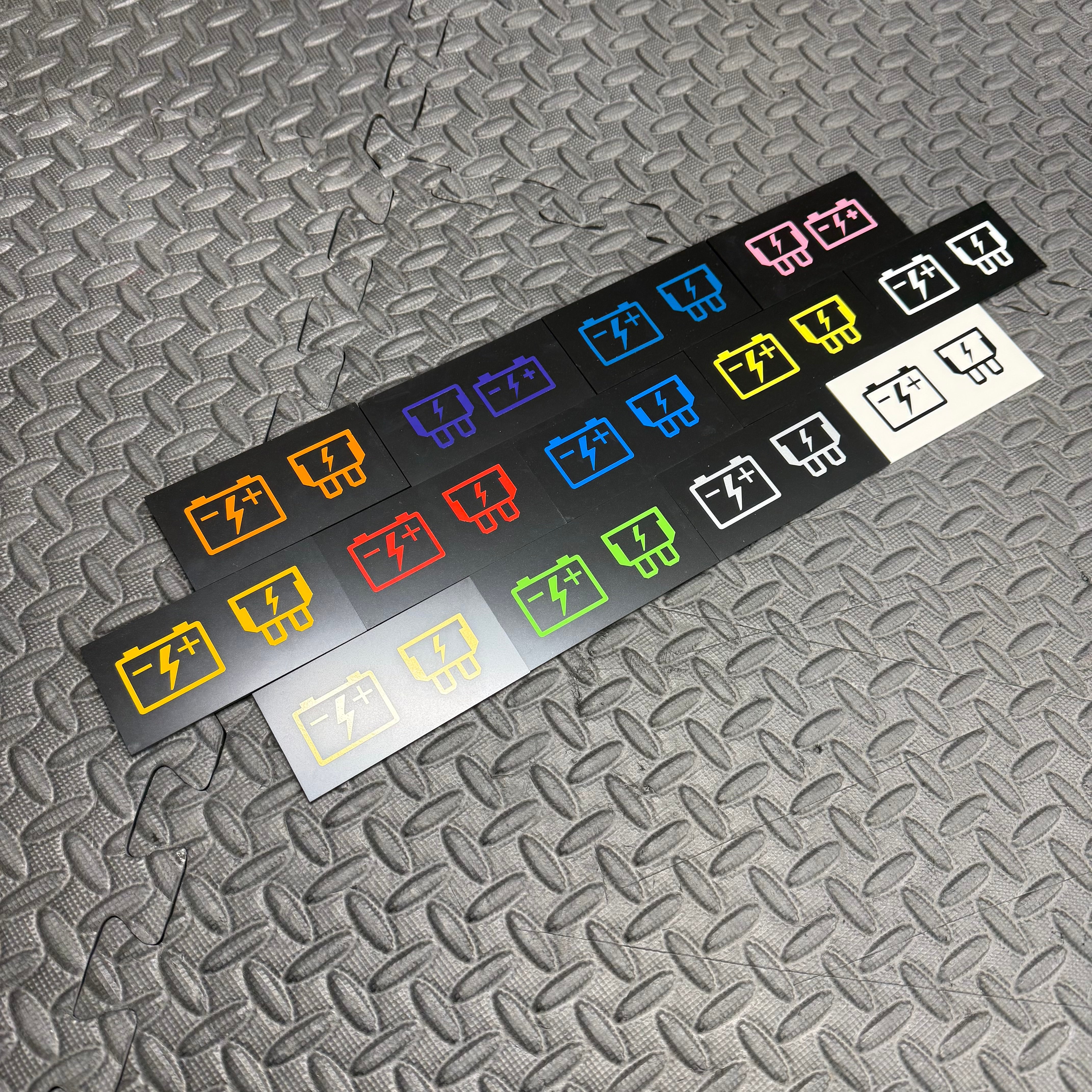 Battery and Fuse Vinyl Sticker Set