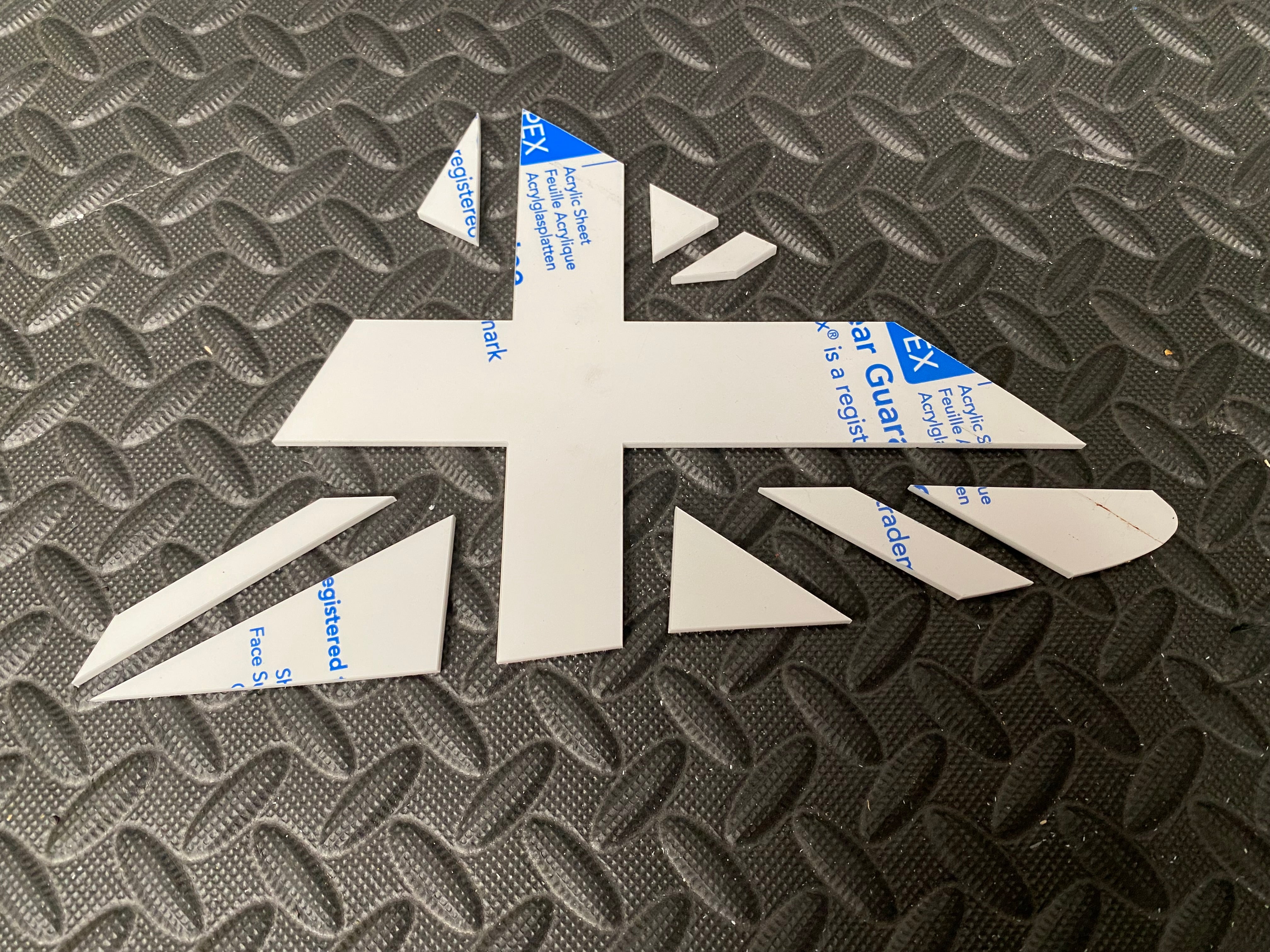 Mk8/8.5 Fiesta Acryl-Heckscheibeneinsätze mit Union Jack