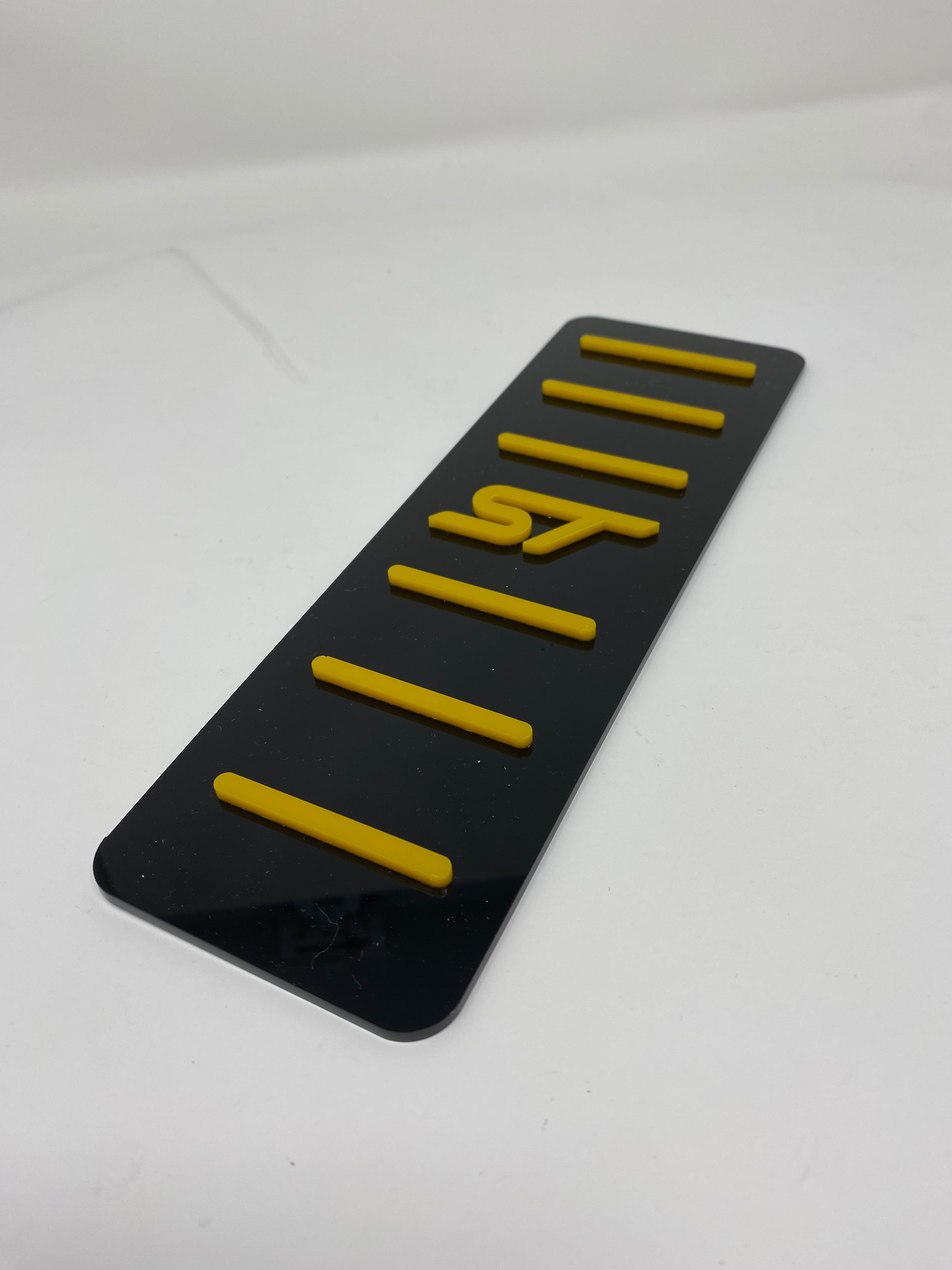car foot rest plates ST black and yellow