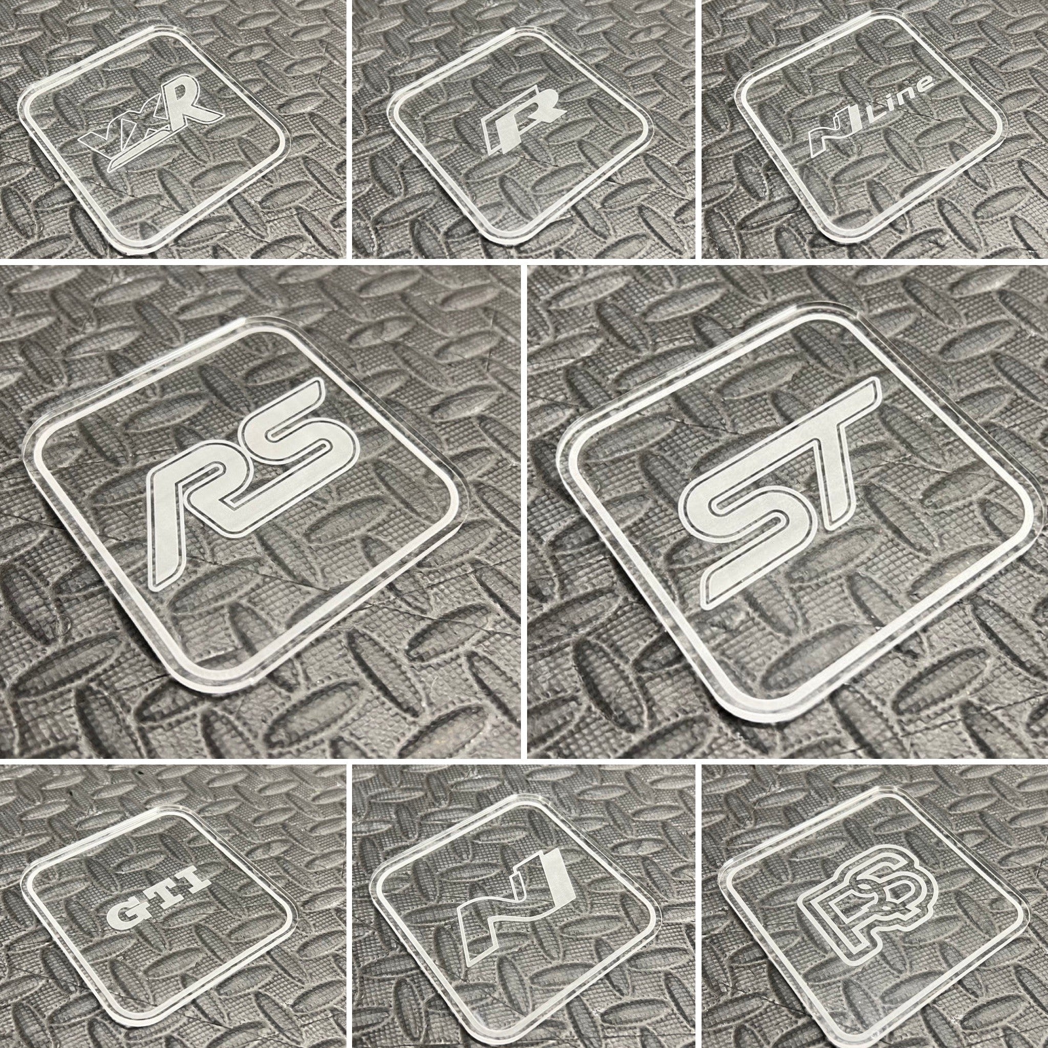 Getränkeuntersetzer mit Lasergravur – verschiedene Logos