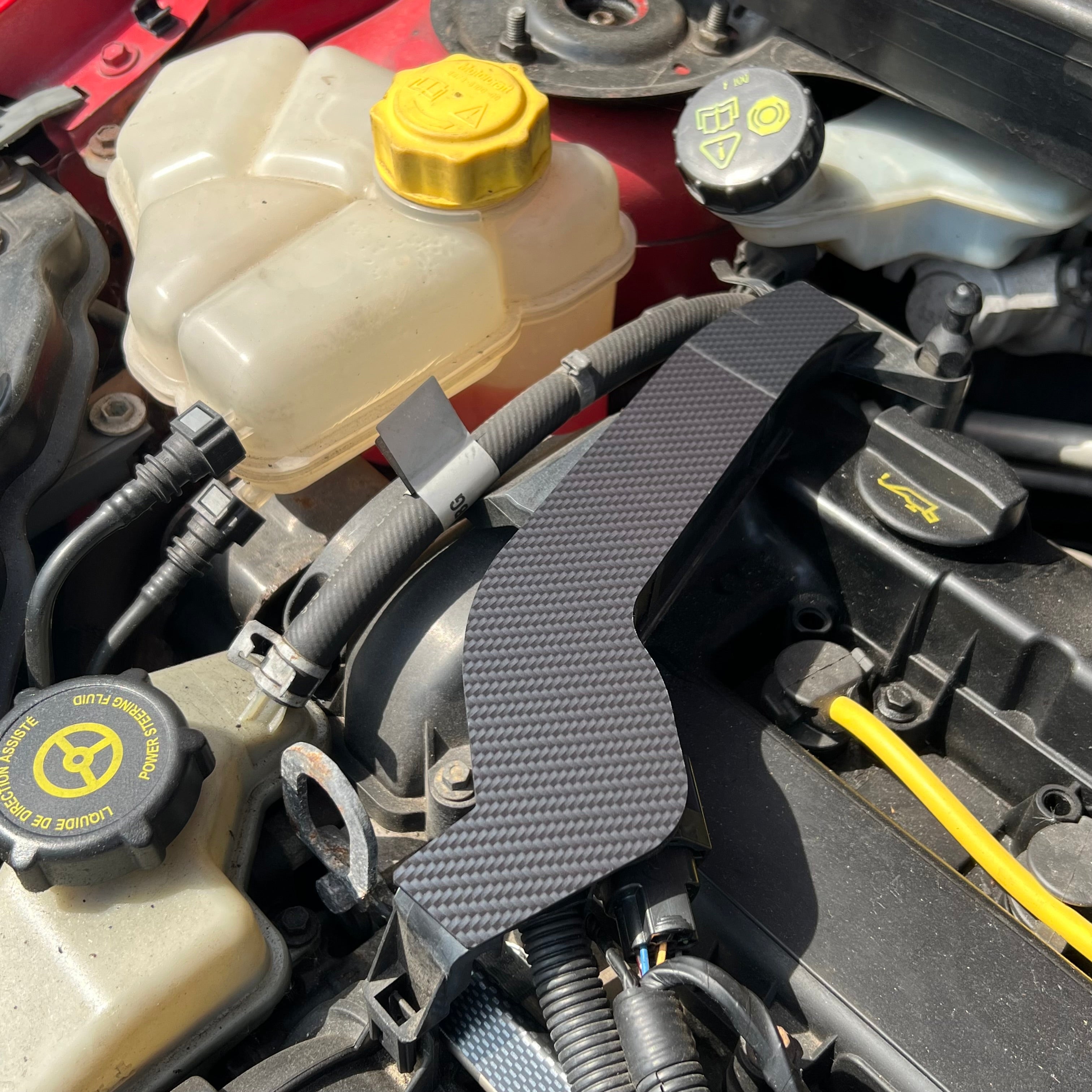 Profrom Mk6 Fiesta ST150 - Wiring Loom Cover Plate - Deluxe Carbon Fibre Effect Plastic