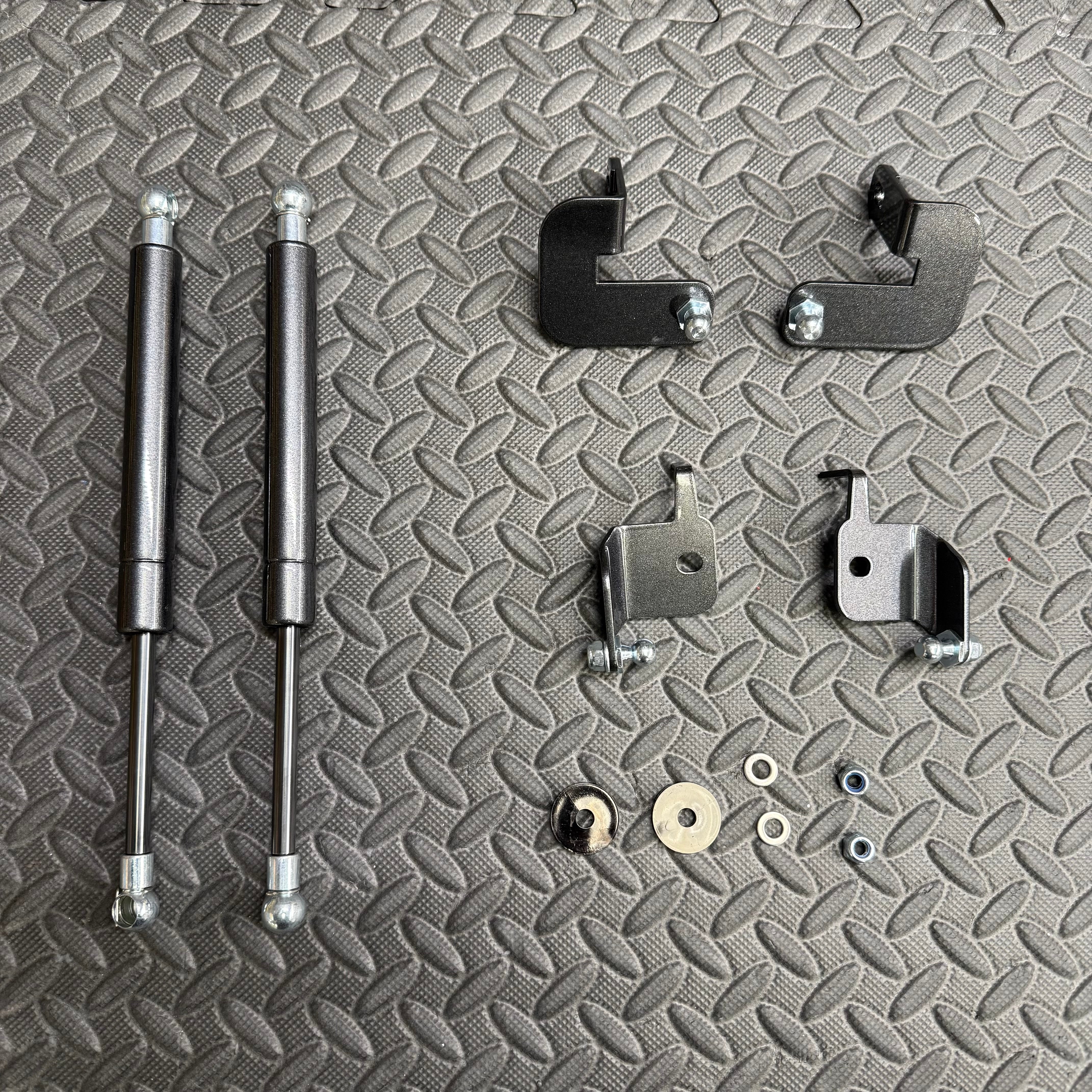 Mk3/3.5 Focus Gas Strut Bonnet Lifters - Painted Magnetic Grey