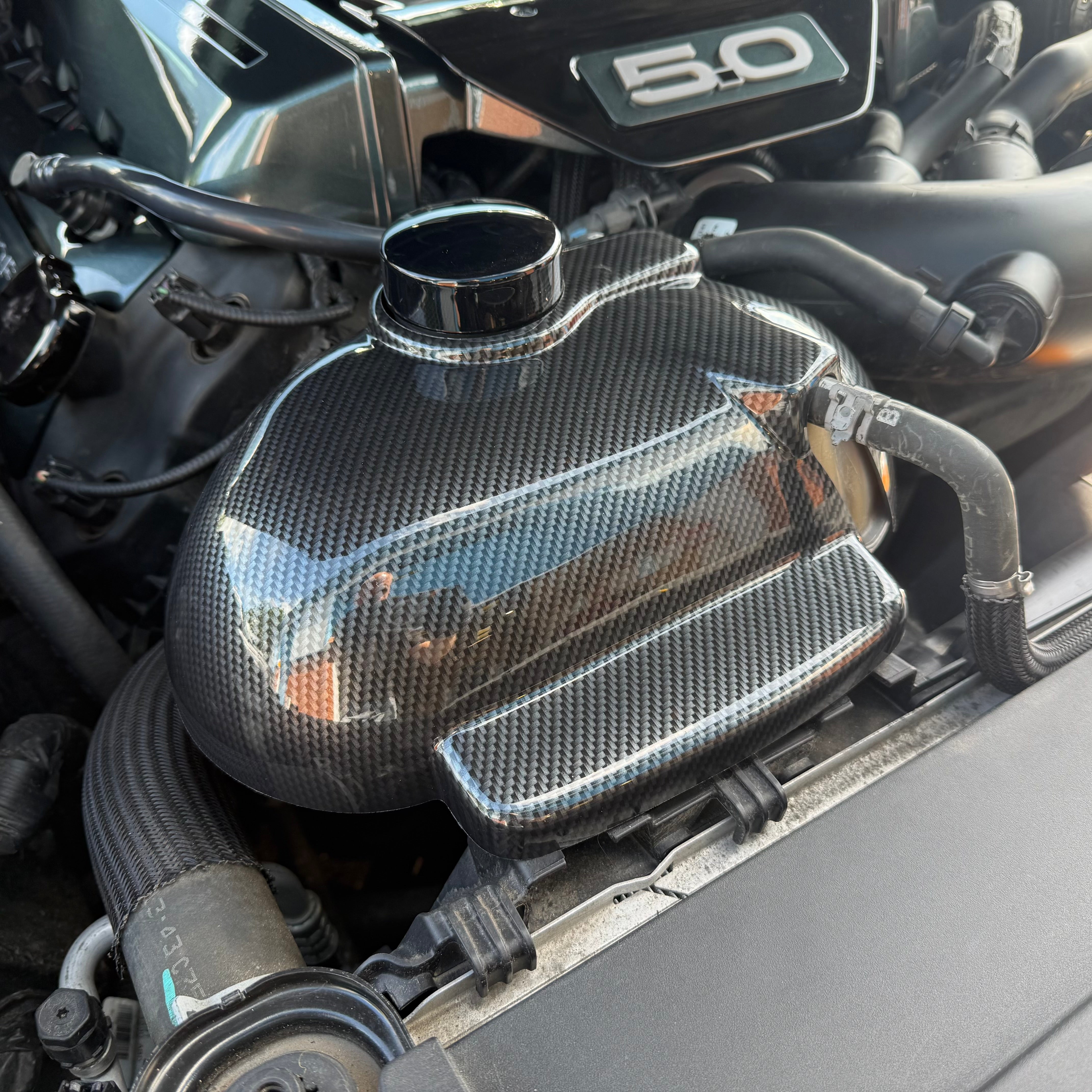 Mustang (6th Generation) Proform Coolant Tank Cover (Plastic Finishes)