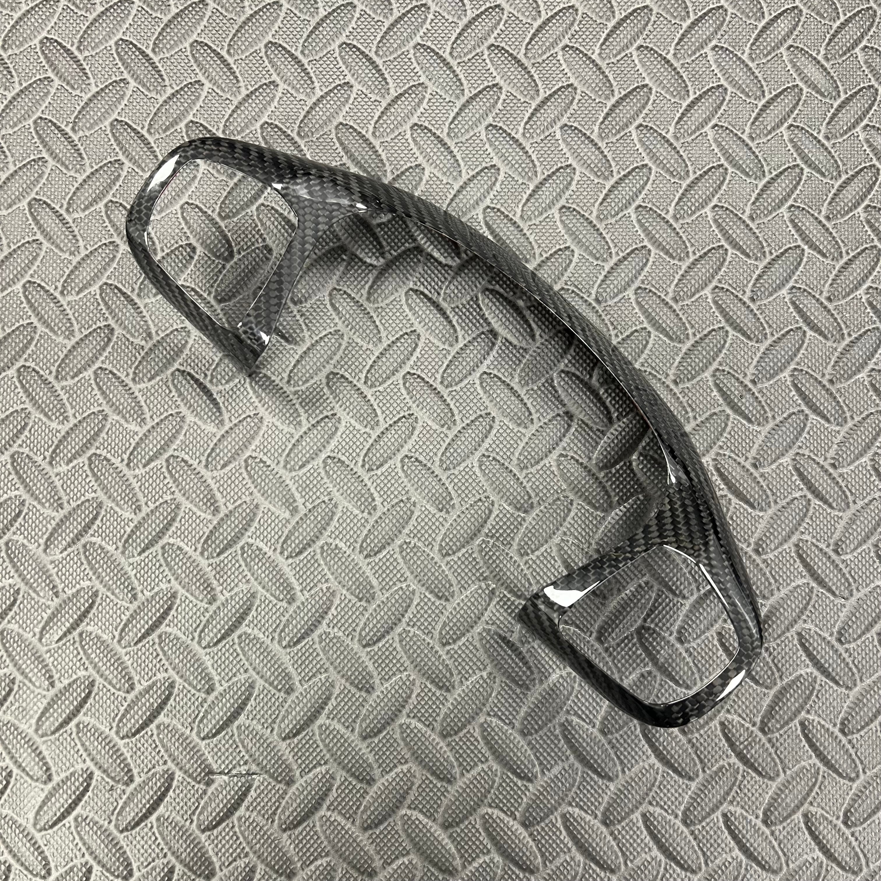 Mk8/8.5 Fiesta Real Carbon Fibre Upper Steering Wheel Trim - Gloss Finish