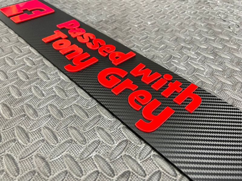 4D Acrylic Custom Vehicle Show Plate