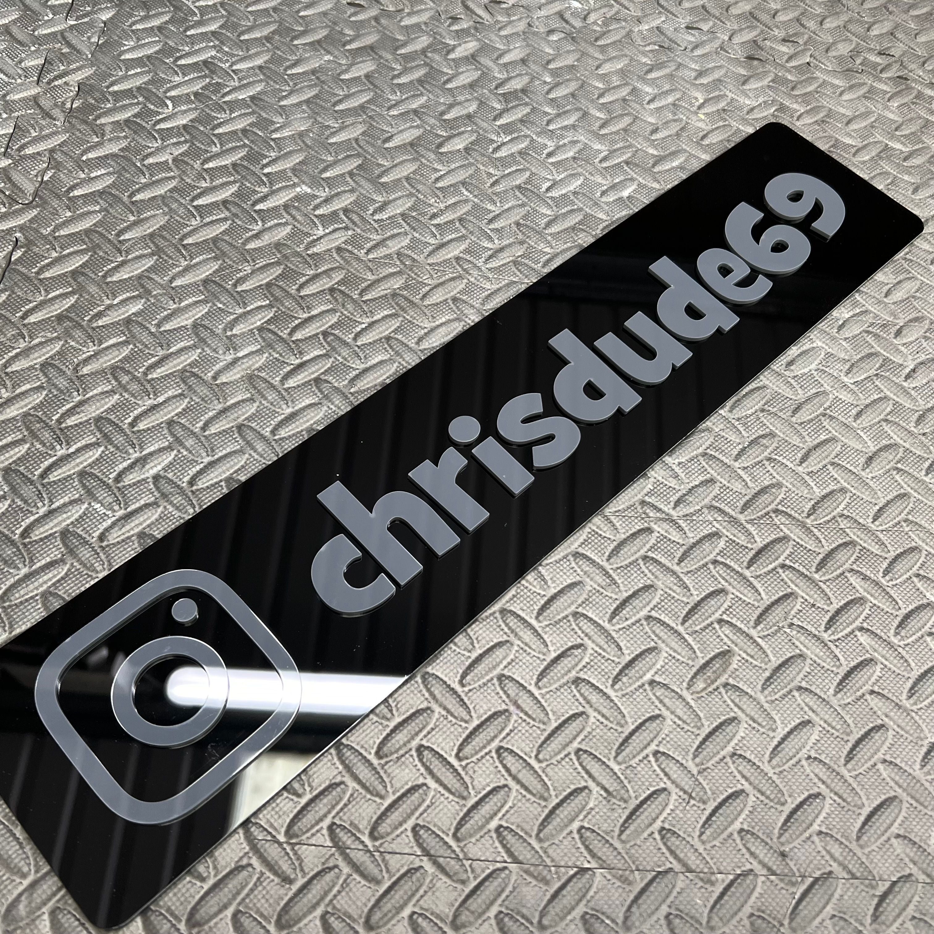 4D Acrylic Custom Vehicle Show Plate