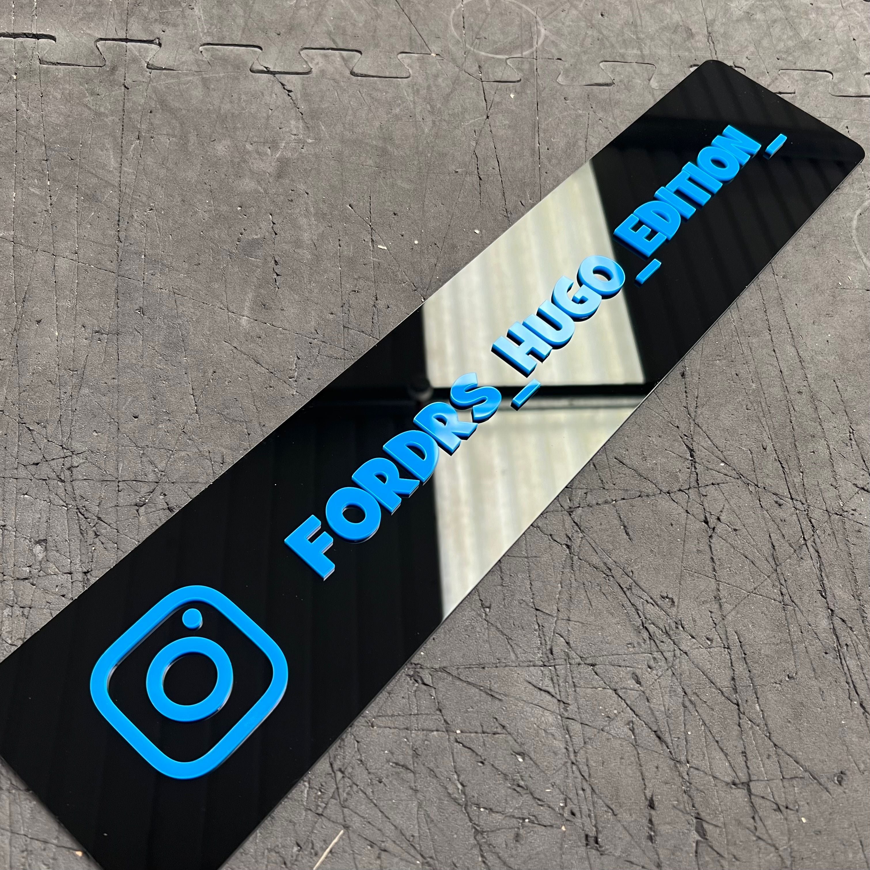 4D Acrylic Custom Vehicle Show Plate