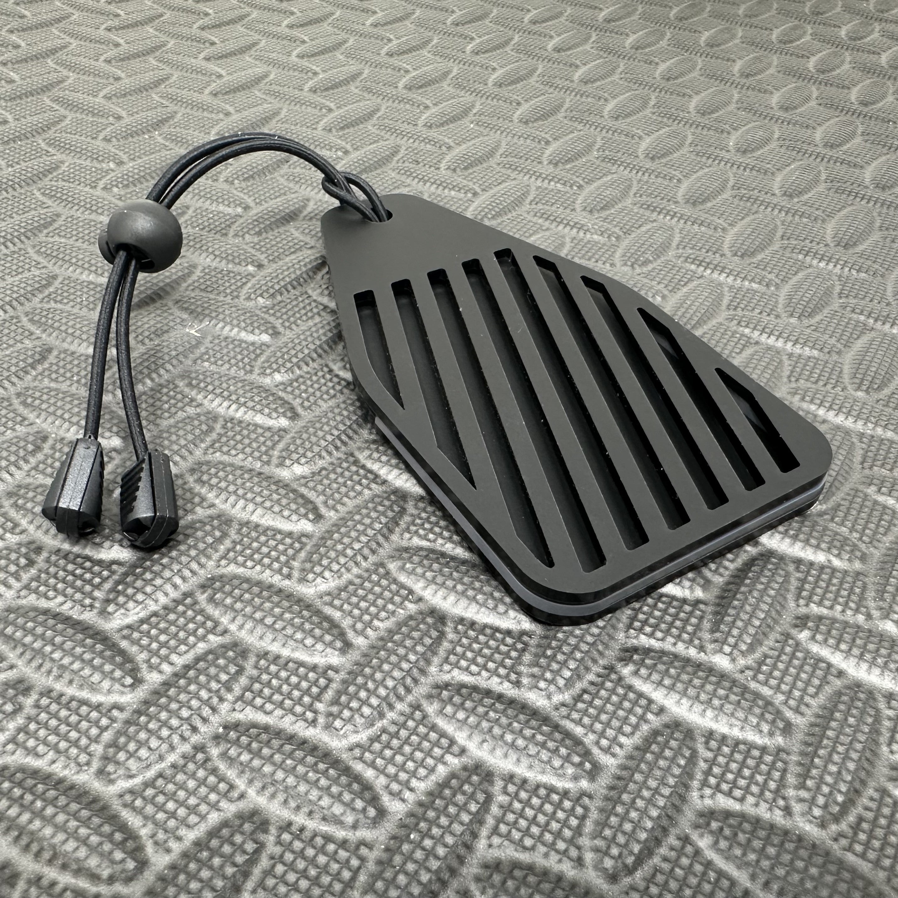 Proform Universal Air Freshener Holder- Satin Slash Pattern With Dark Grey Detail
