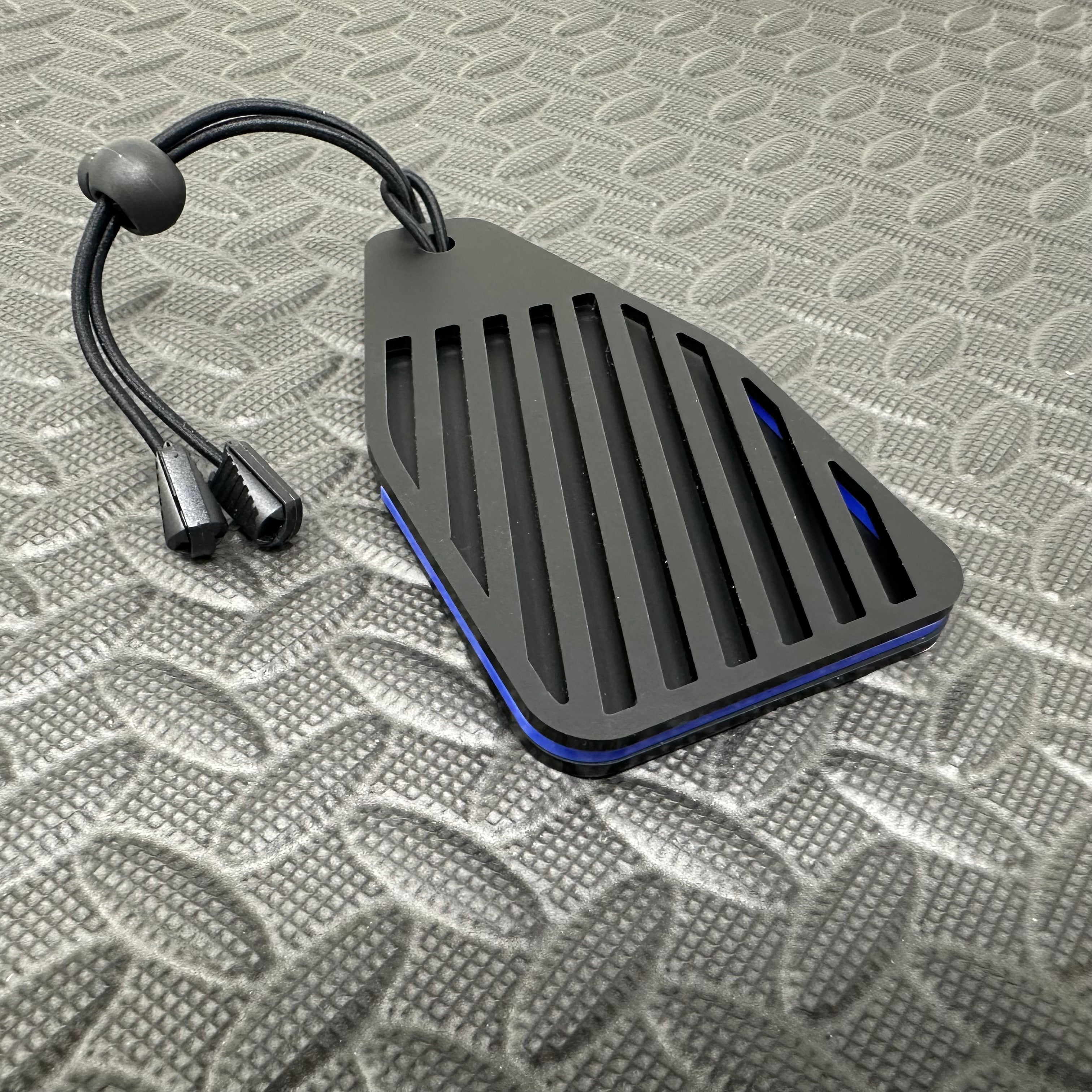Proform Universal Air Freshener Holder- Satin Slash Pattern With Medium Blue Detail