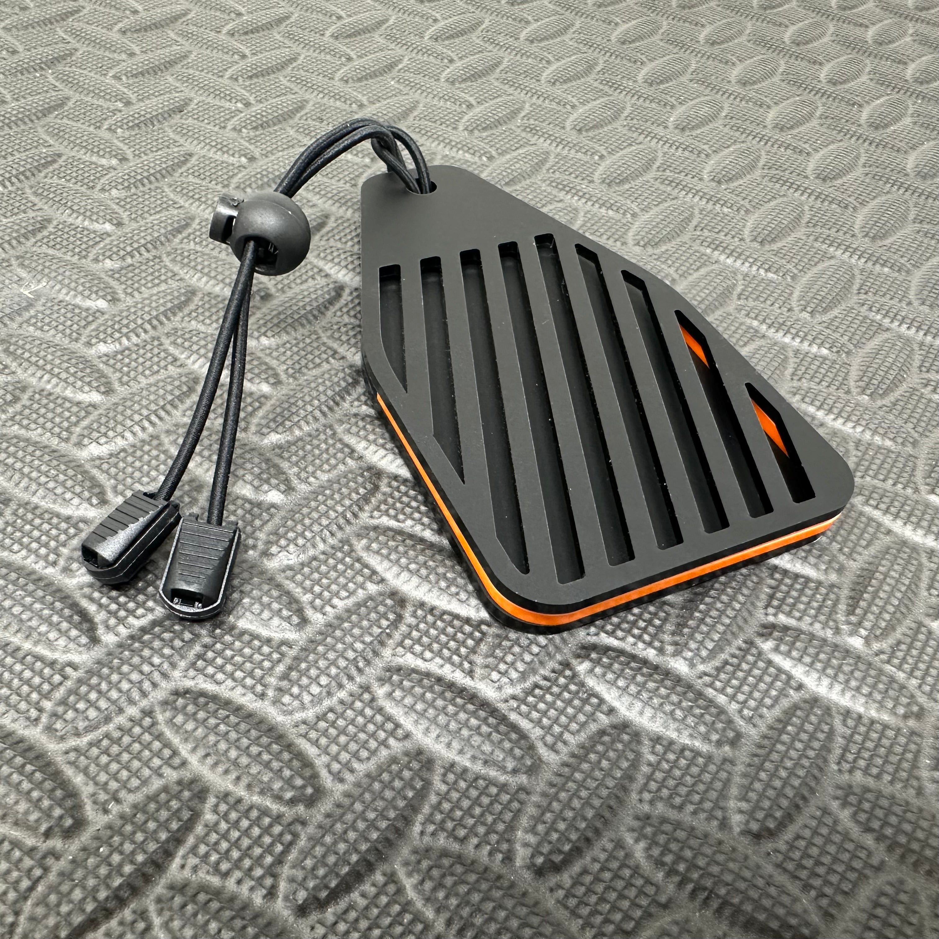 Proform Universal Air Freshener Holder- Satin Slash Pattern With Orange Detail