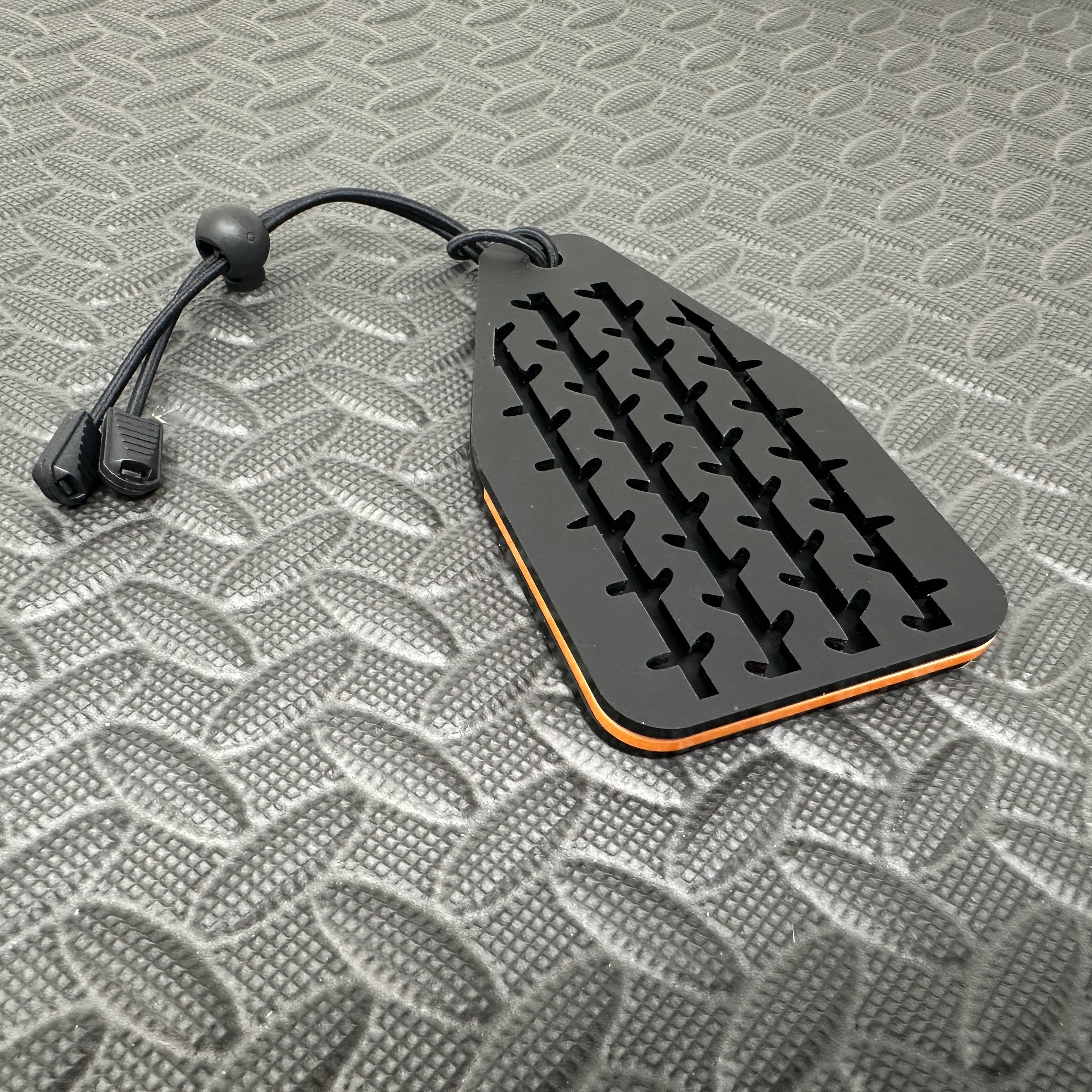 Proform Universal Air Freshener Holder- Satin Tread Pattern With Orange Detail