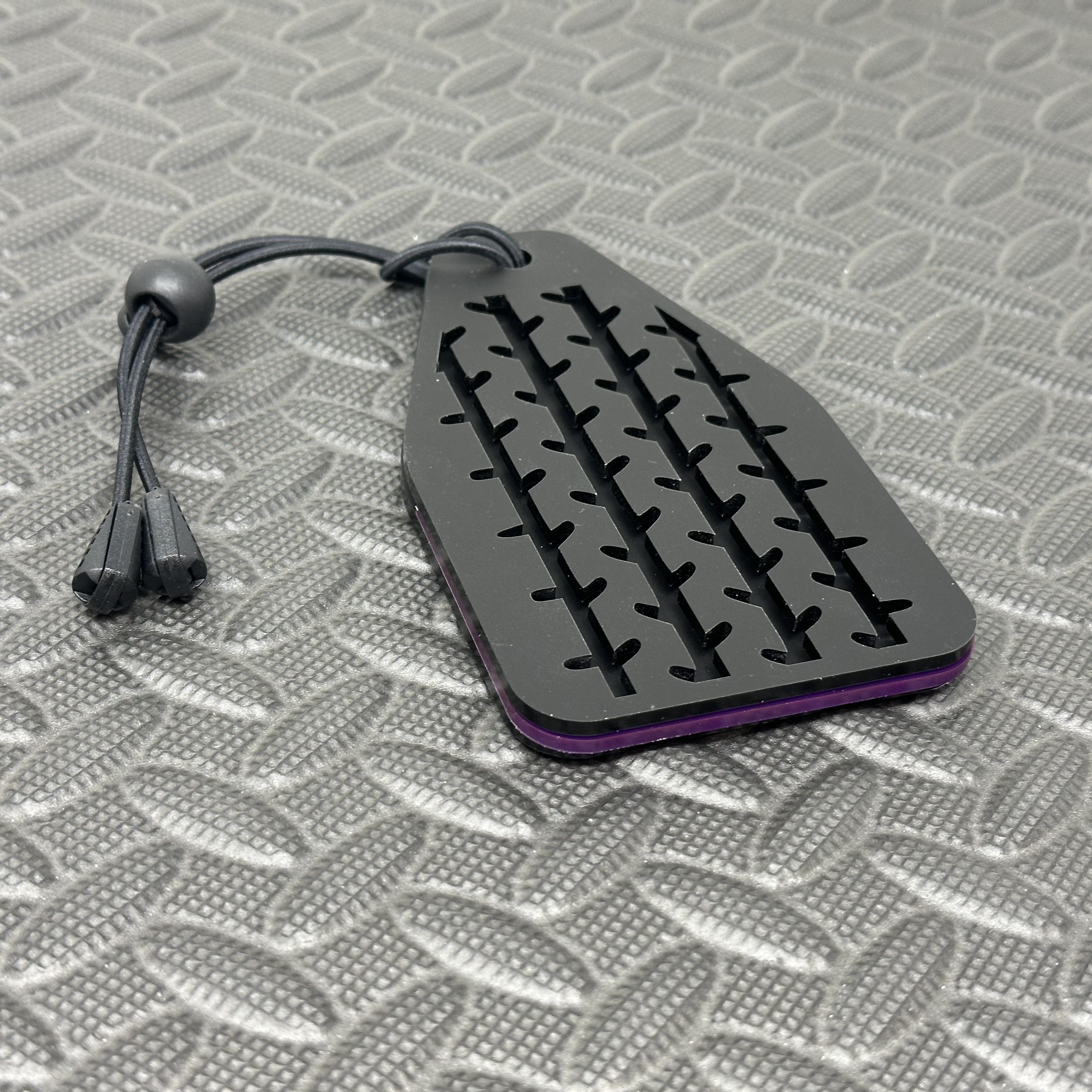 Proform Universal Air Freshener Holder- Satin Tread Pattern With Dark Purple Detail