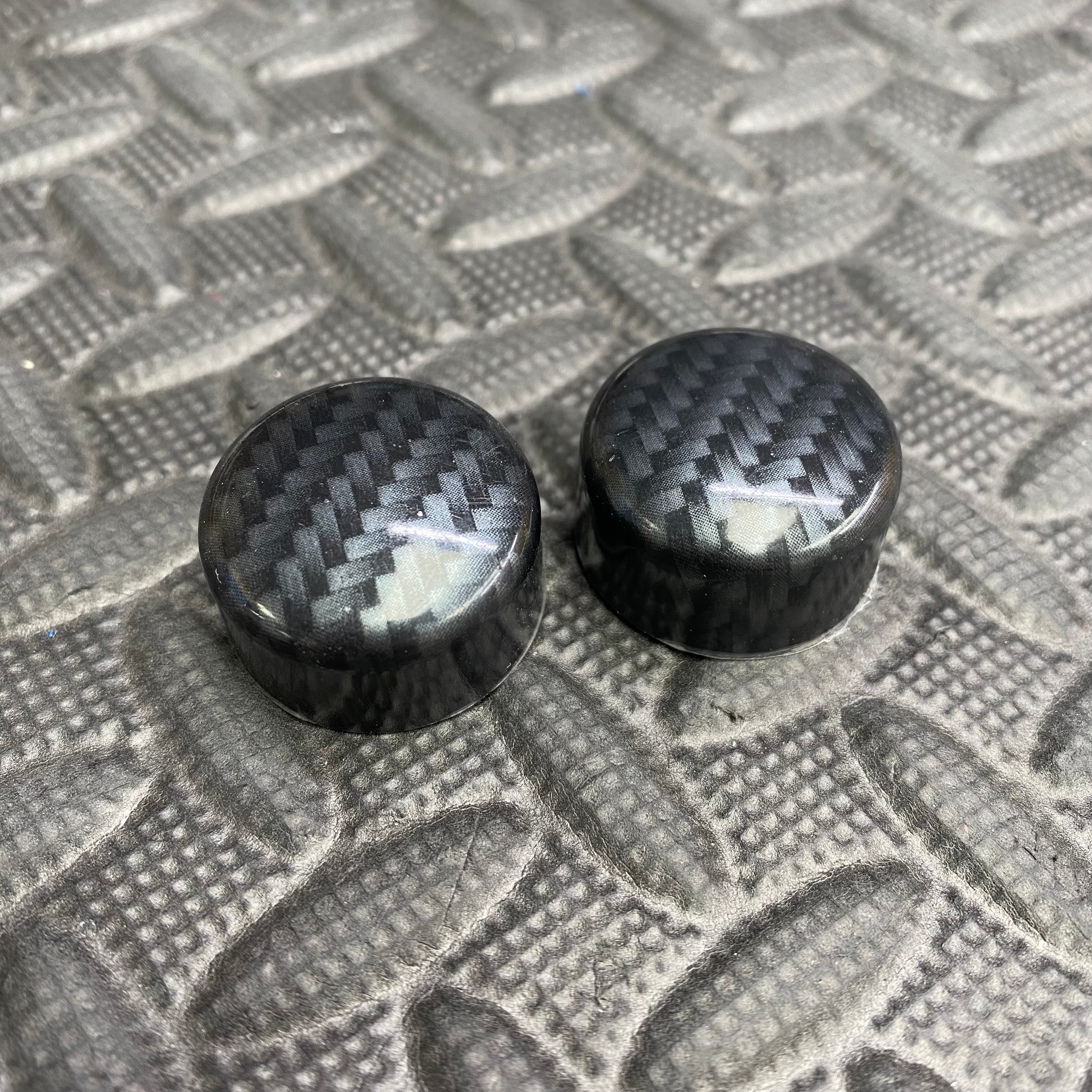 Proform Wiper Arm Bolt Rubber Covers - Deluxe Carbon Fibre Effect Plastic