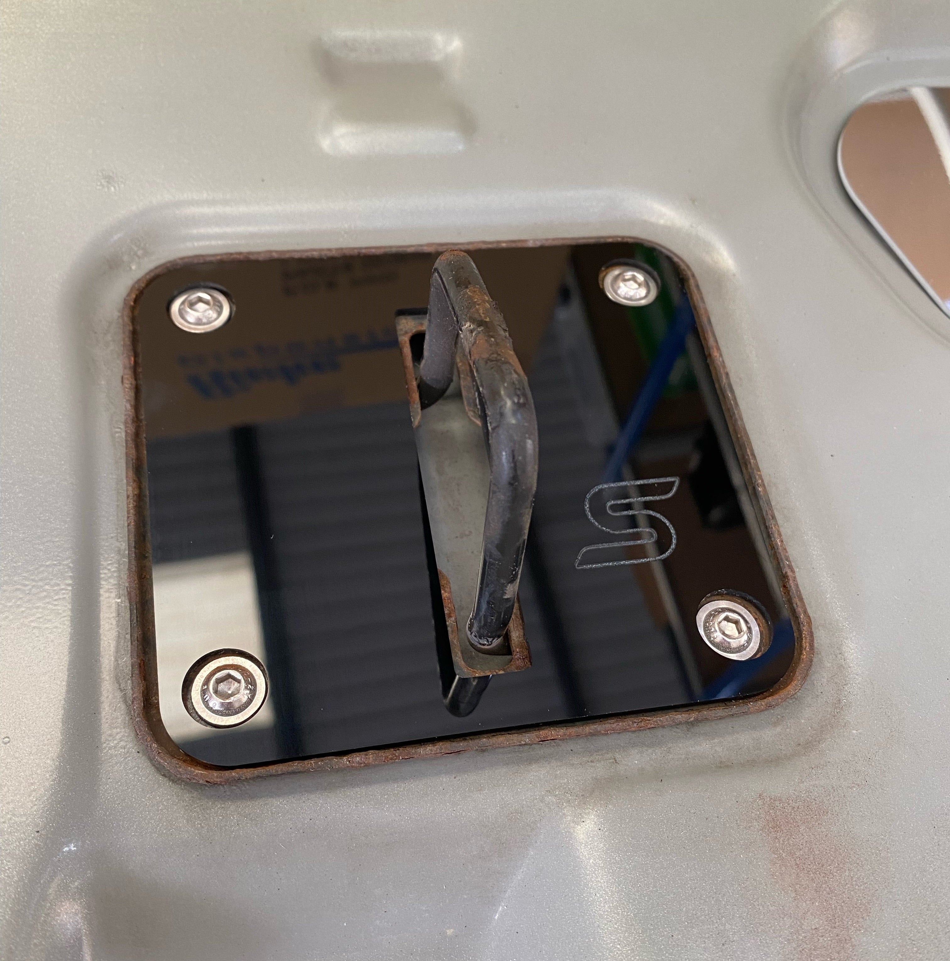 Proform Engraved Upper Bonnet Catch Plate Mk6 Fiesta