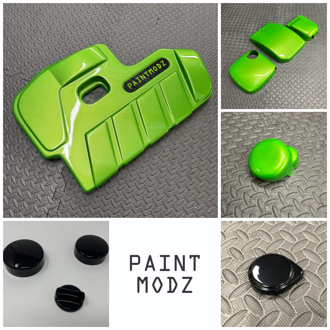 Proform Medium Engine Bay Dress Up Kit Bundle - Mk4/4.5 Focus ST - Painted Mean Green With Gloss Black Accents