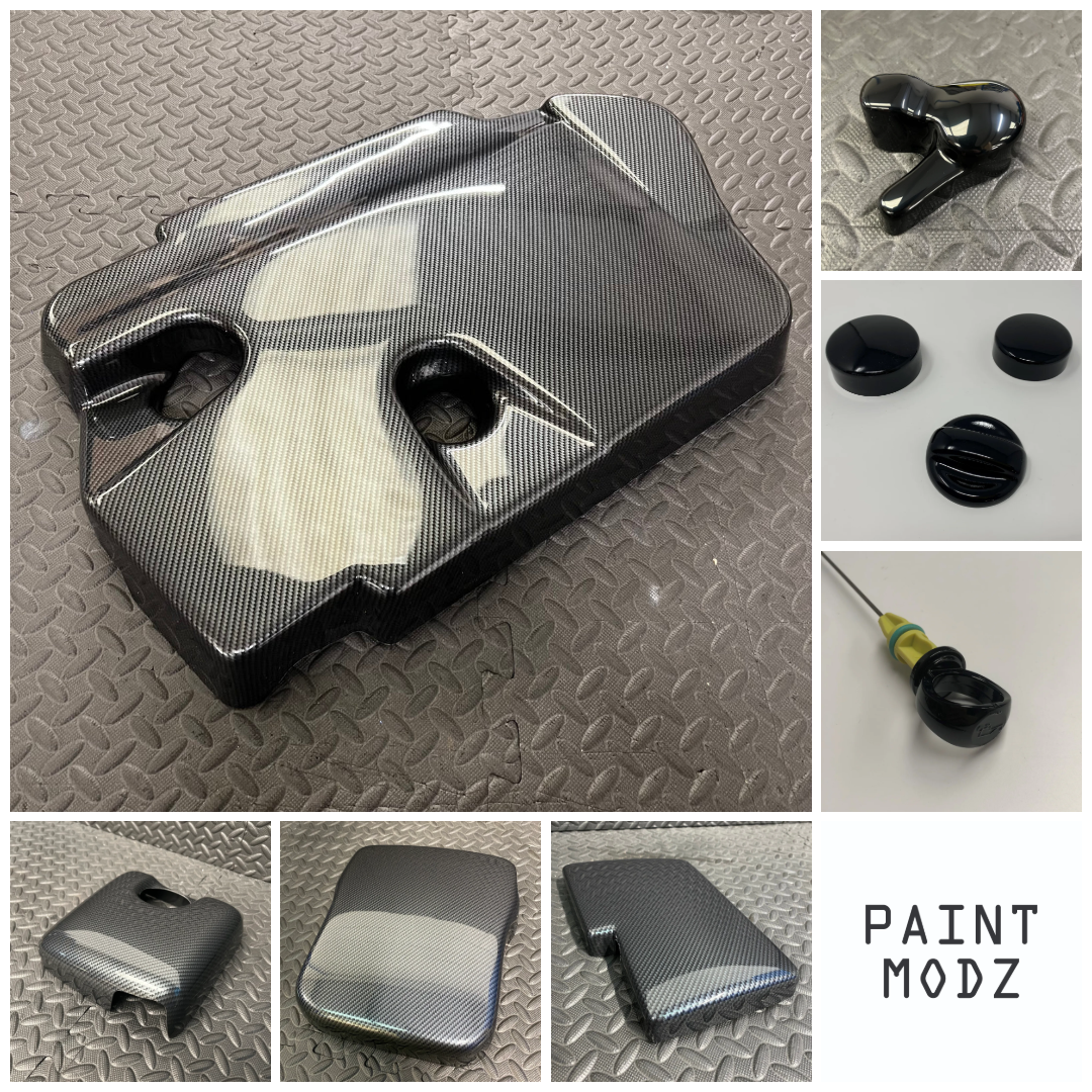 Proform Medium Engine Bay Dress Up Bundle - Mk3.5 Focus ST Diesel - Deluxe Carbon Fibre Effect Plastic With Gloss Black Accents