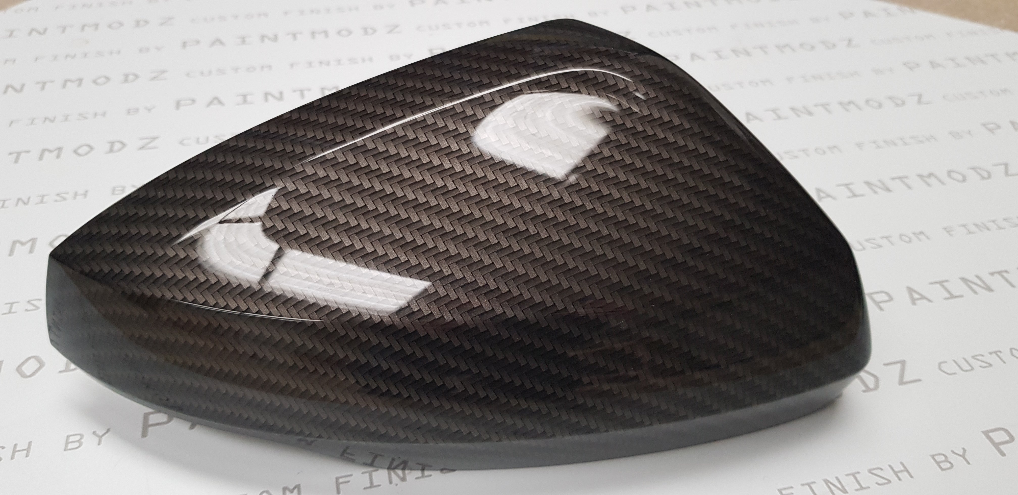 Mirror Caps - Volkwagen Polo 2018 Onwards - Gloss Black or Carbon Fibre Hydrodip