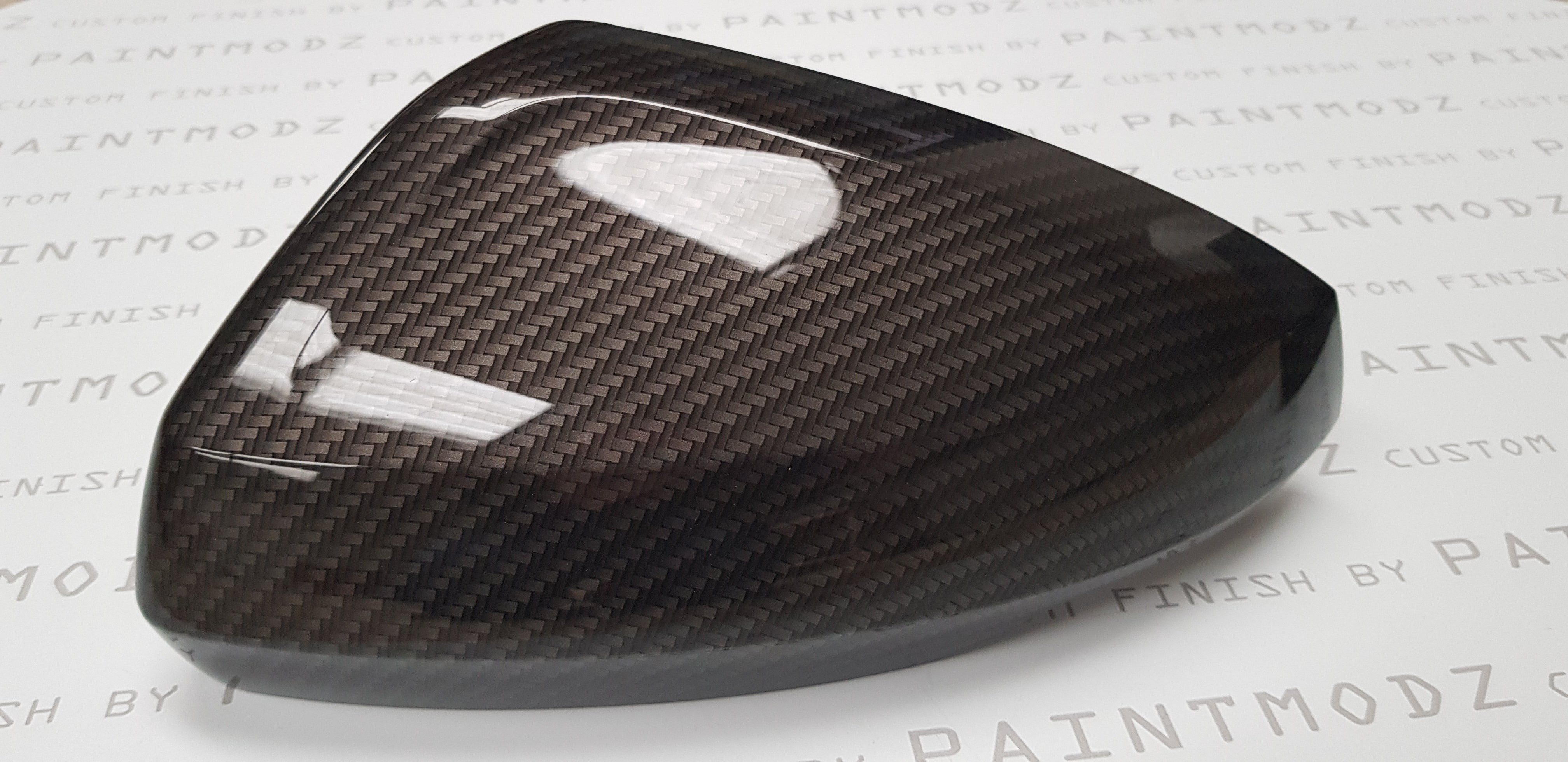 Mirror Caps - Volkwagen Polo 2018 Onwards - Gloss Black or Carbon Fibre Hydrodip