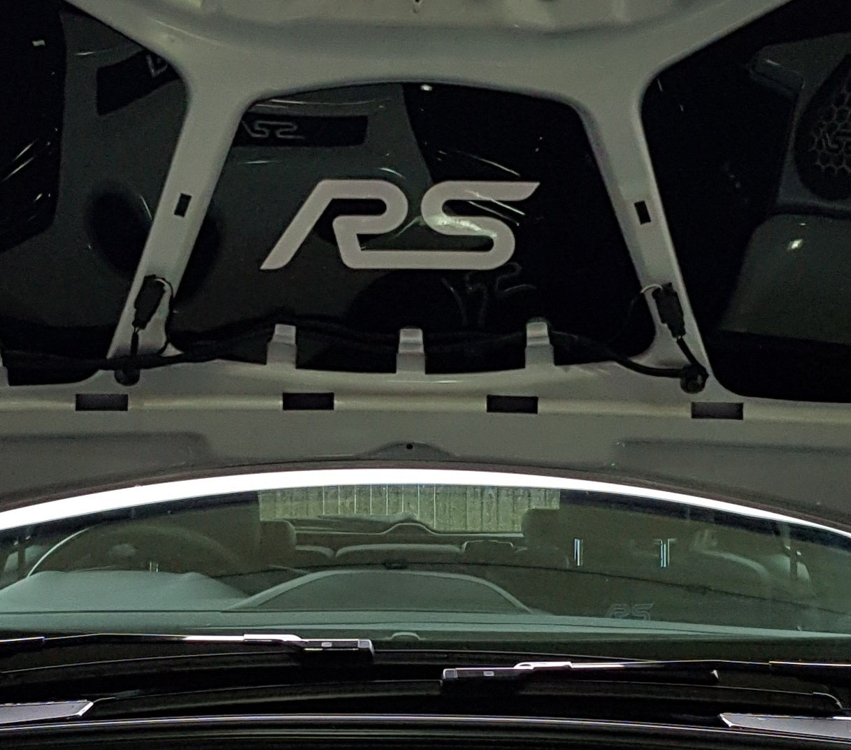 Ford RS Vinyl Sticker in white